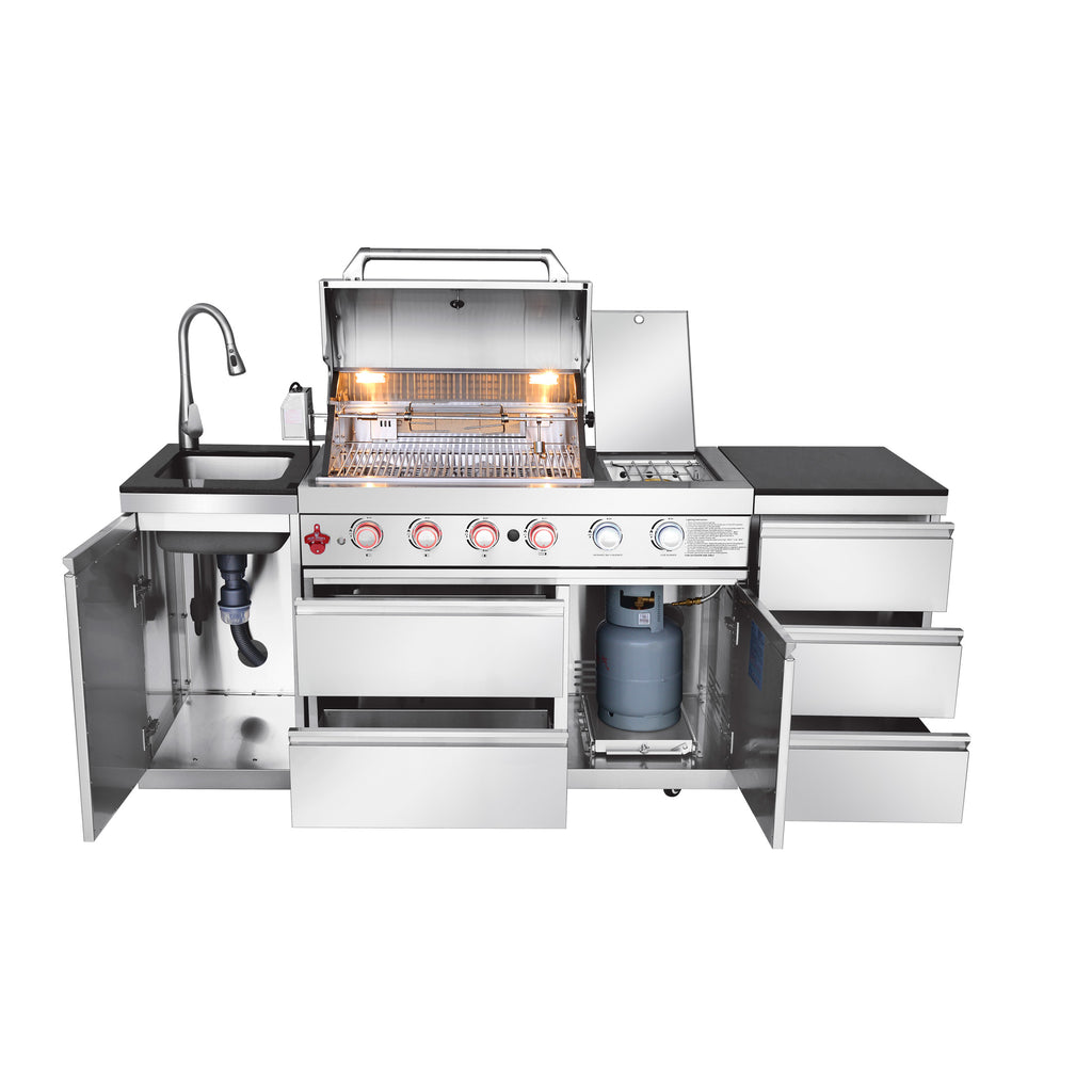 SERA-B Series Outdoor Modular Kitchen – All-in-One Backyard Cooking System