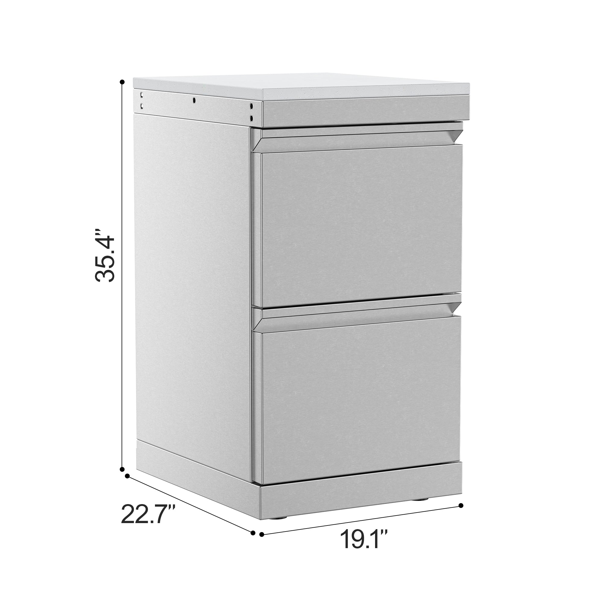 Stainless Steel Double Drawer Dabinet