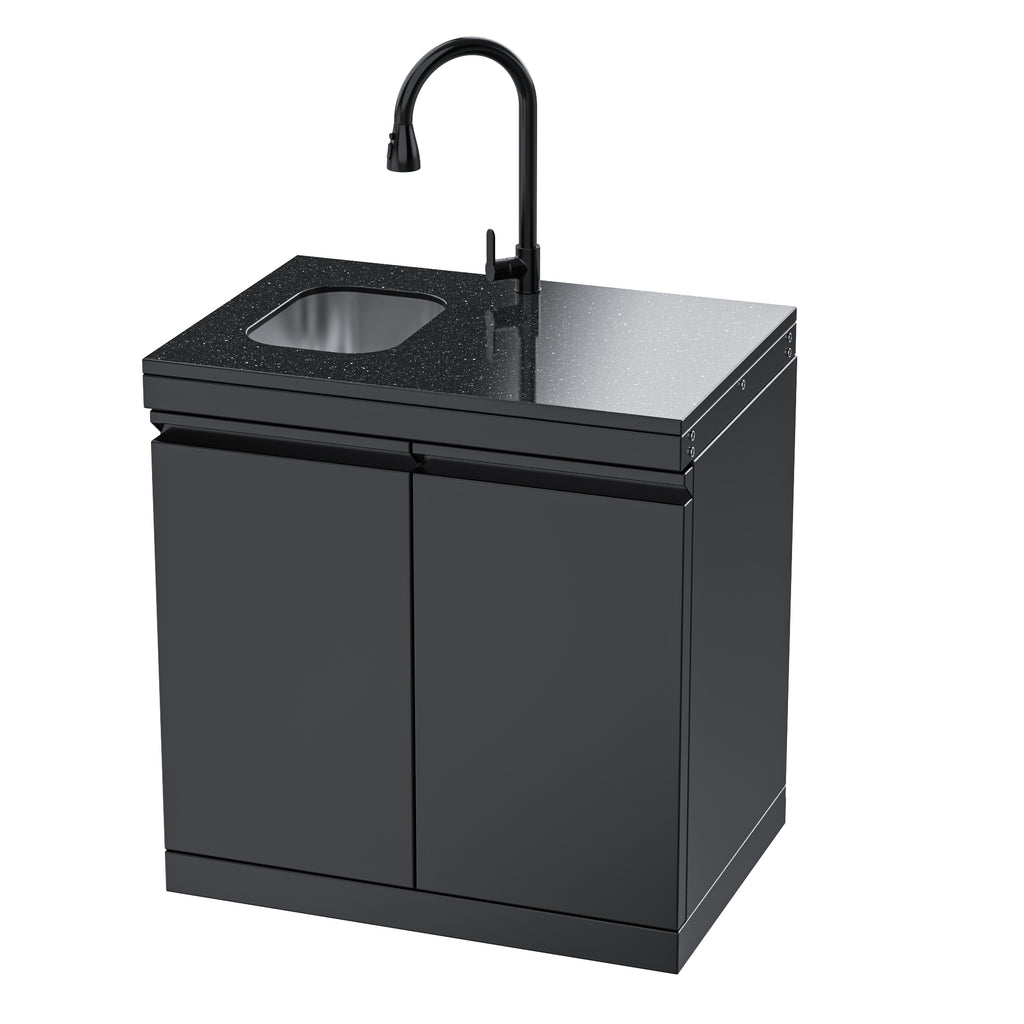Double-Door Storage Cabinet with Sink Module