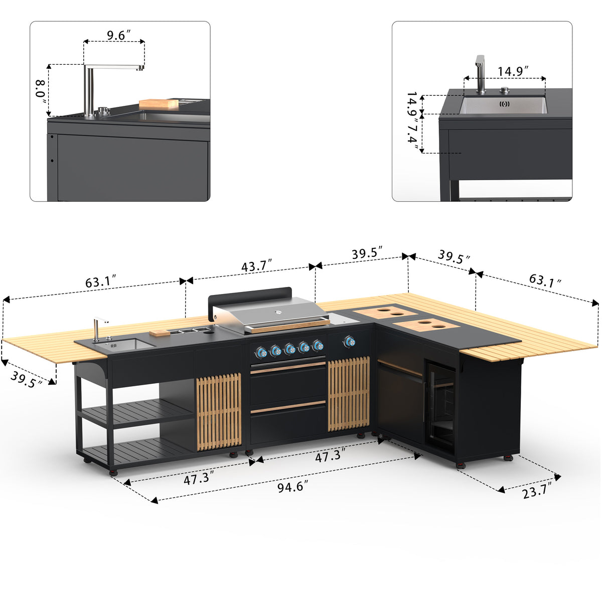 AEVA Series Set Outdoor Kitchen — Elegant, Premium Outdoor Living