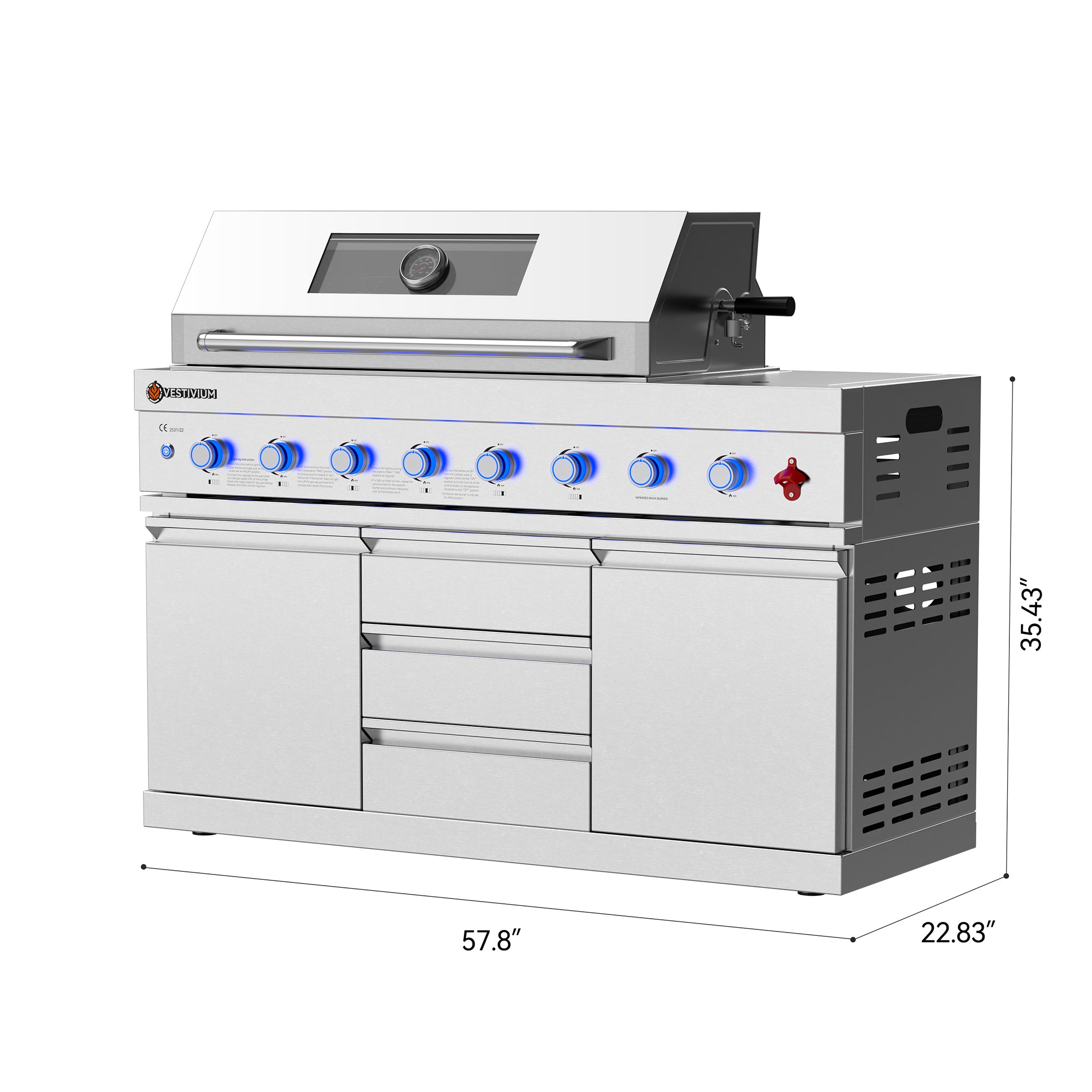 Vestivium Sera Series Outdoor Kitchen Island
