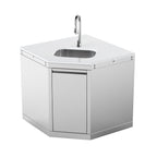 Wide-Angle Corner Cabinet with Sink Module