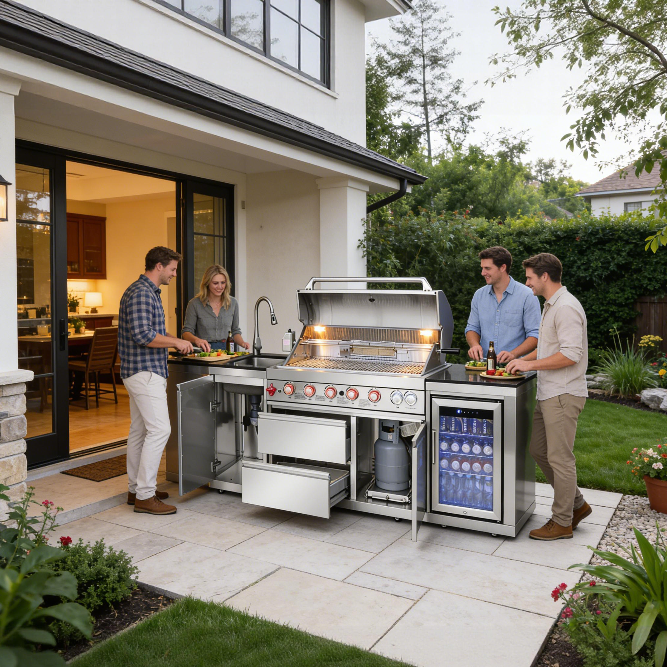 SERA-B Series Outdoor Modular Kitchen – All-in-One Backyard Cooking System