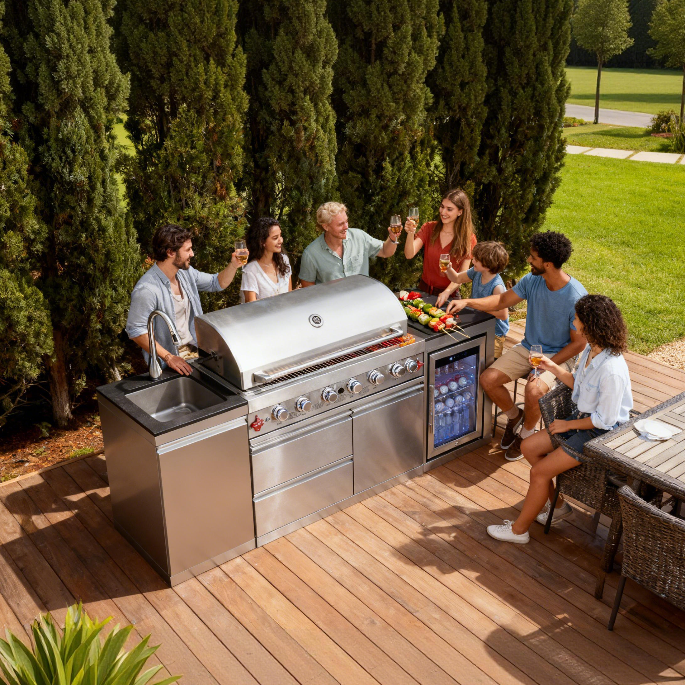 SERA-B Series Outdoor Modular Kitchen – All-in-One Backyard Cooking System