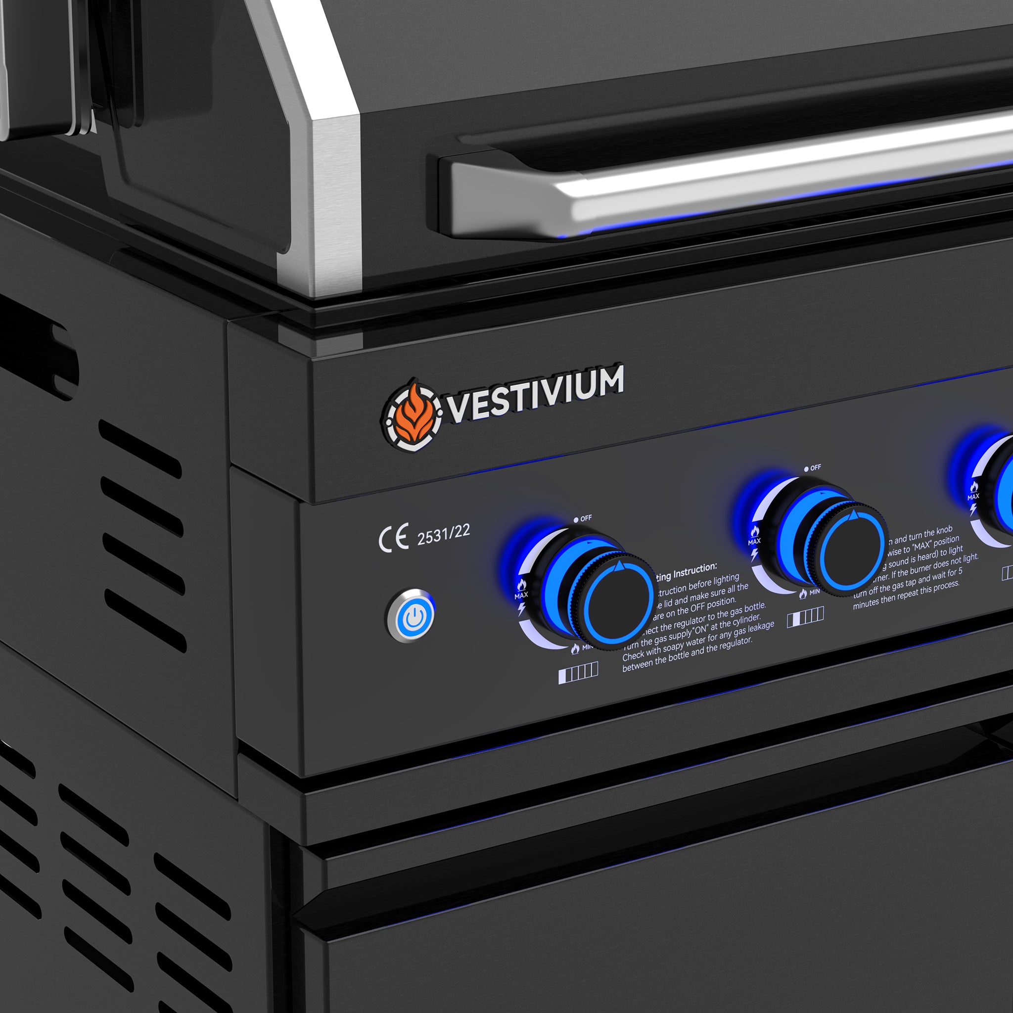 Vestivium Sera Series Outdoor Kitchen Island Black