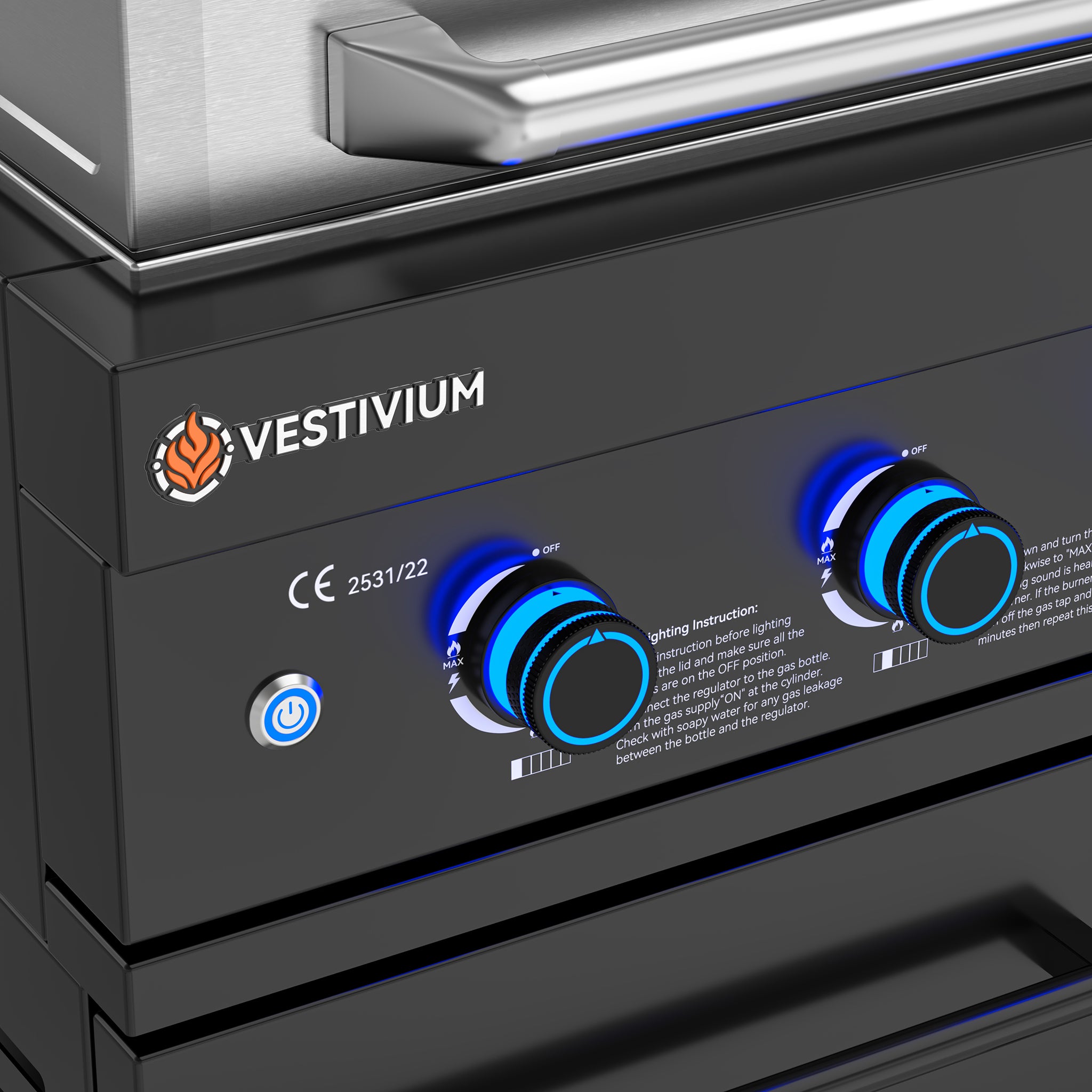 Vestivium Sera Series Outdoor Kitchen Island with Built - in Grill, Sink