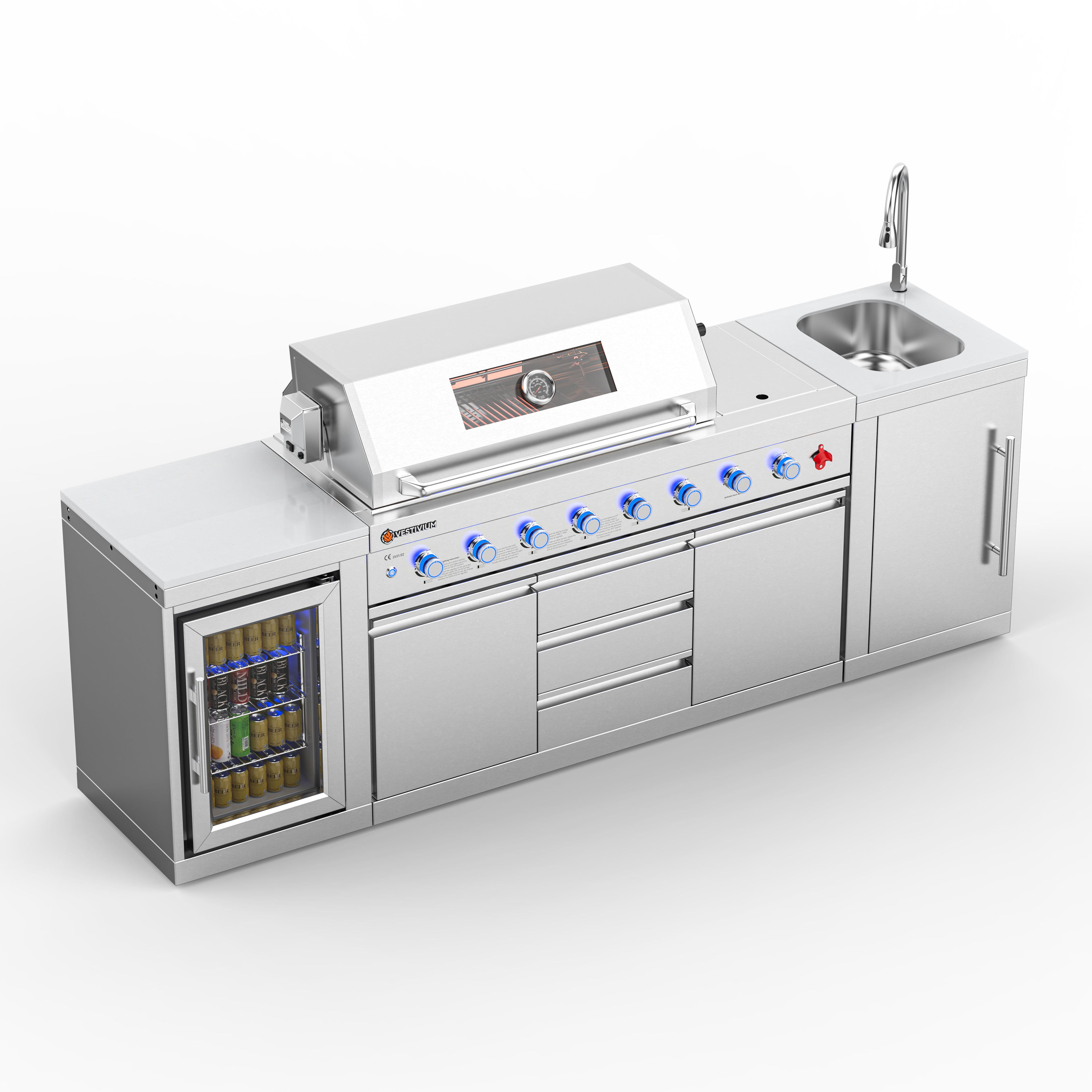 SERA series outdoor modular kitchen SC26-1 - Silver