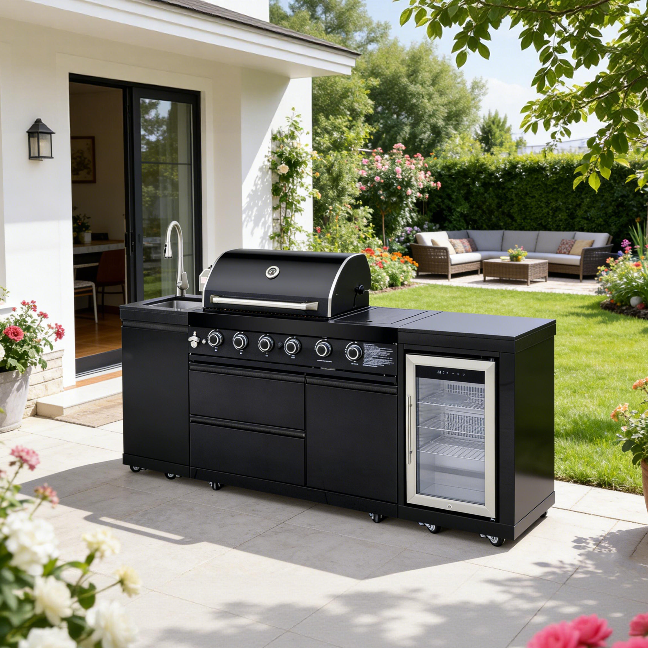 SERA-B Series Outdoor Modular Kitchen – All-in-One Backyard Cooking System