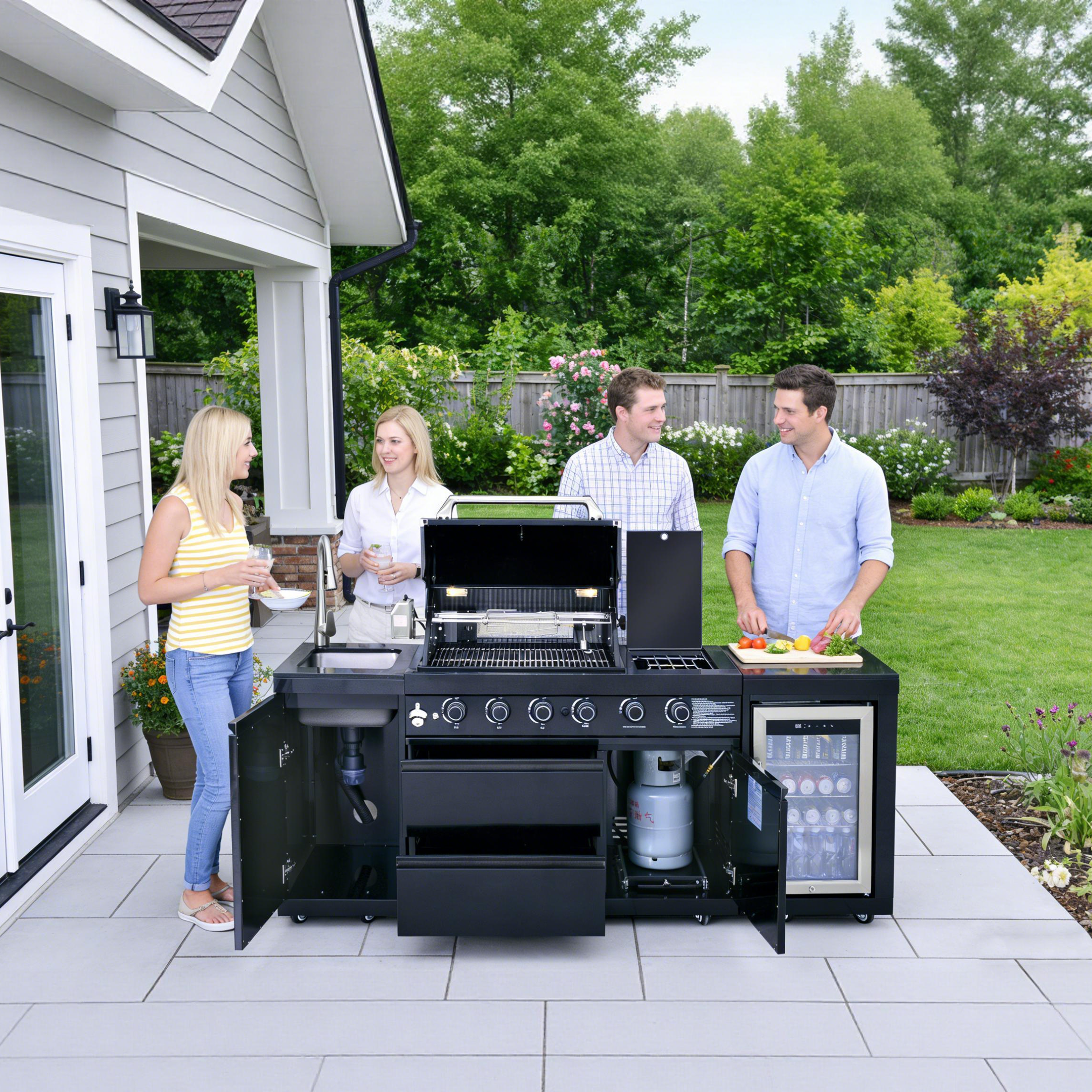 SERA-B Series Outdoor Modular Kitchen – All-in-One Backyard Cooking System