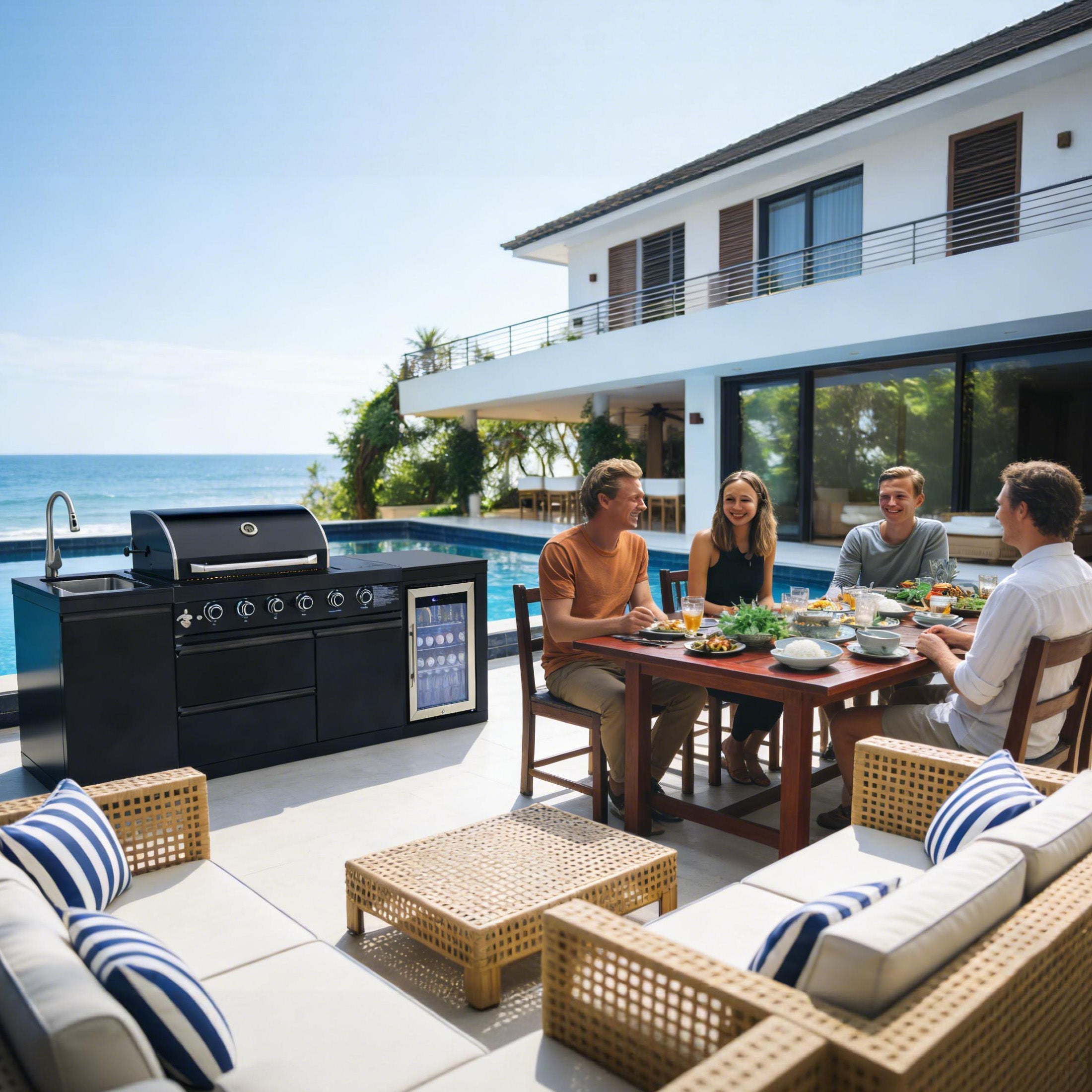SERA-B Series Outdoor Modular Kitchen – All-in-One Backyard Cooking System