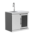 Single-Door Storage with Sink and Single-Door Refrigerator Module