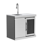 Single-Door Storage with Sink and Single-Door Refrigerator Module