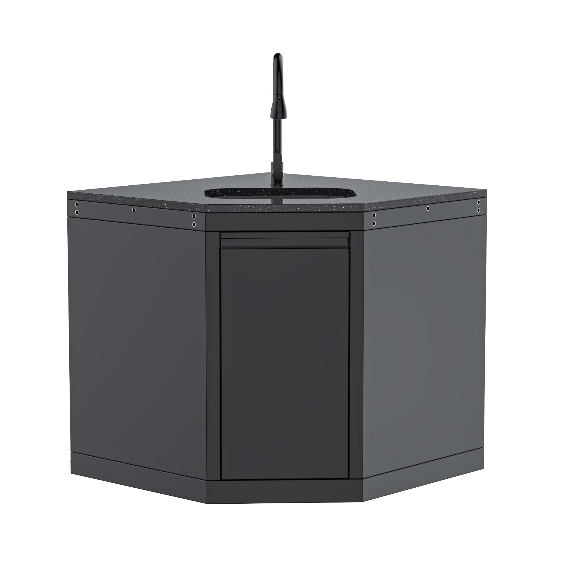 Wide-Angle Corner Cabinet with Sink Module