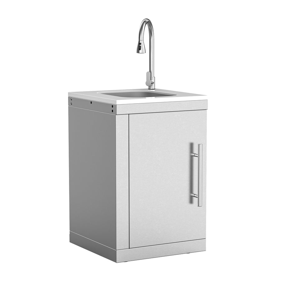Single-Door Storage Cabinet with Sink Module