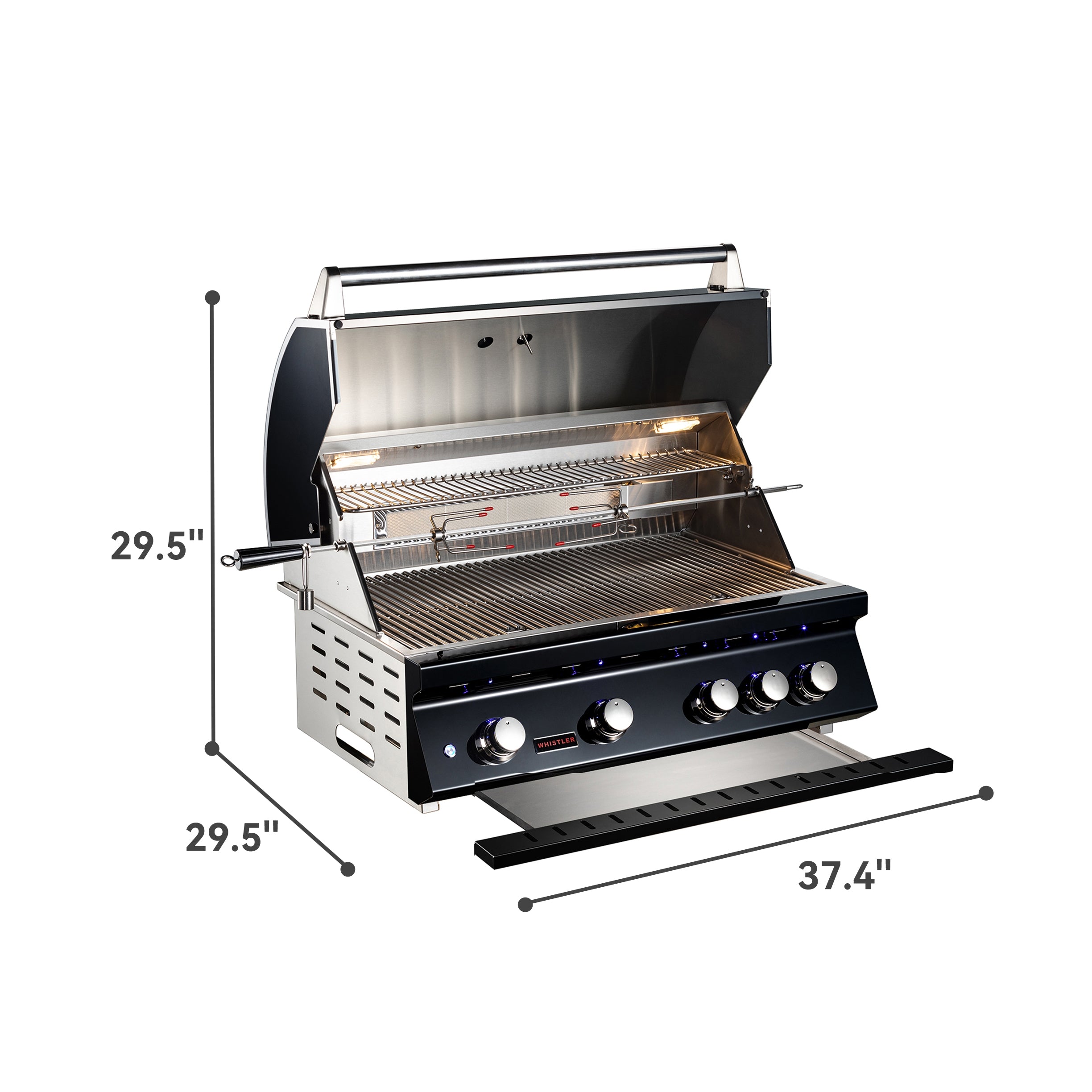 Whistler Built In 4-Burners Grill BLACK SERIES
