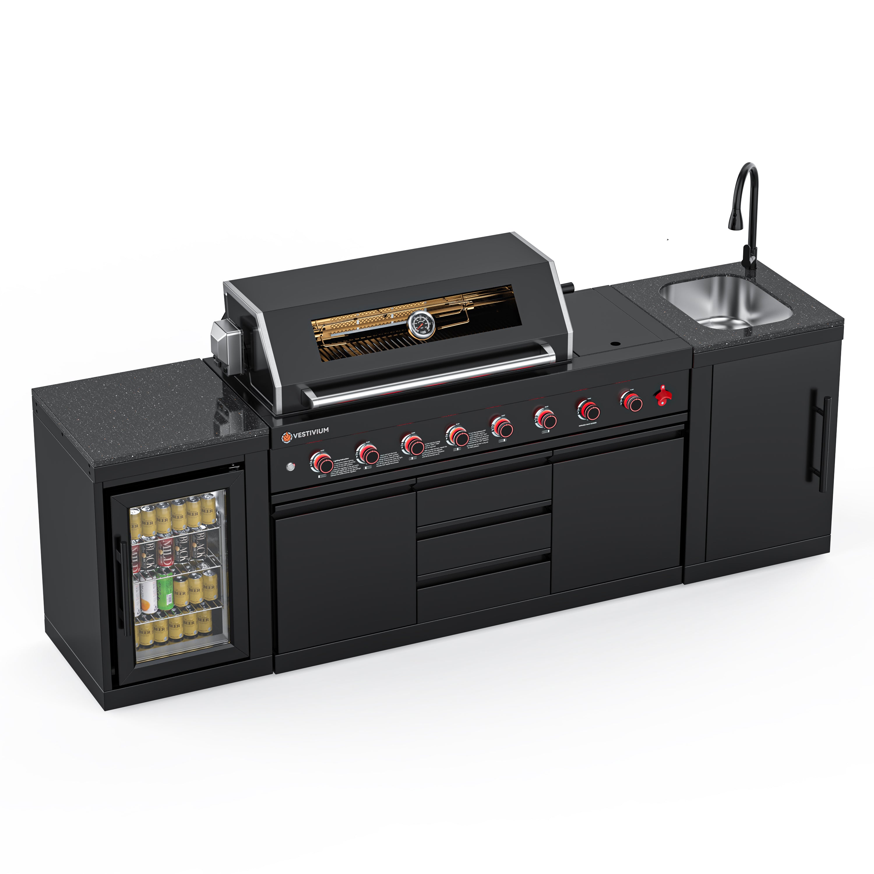 SERA-C Series Outdoor Modular Kitchen – All-in-One Backyard Cooking System