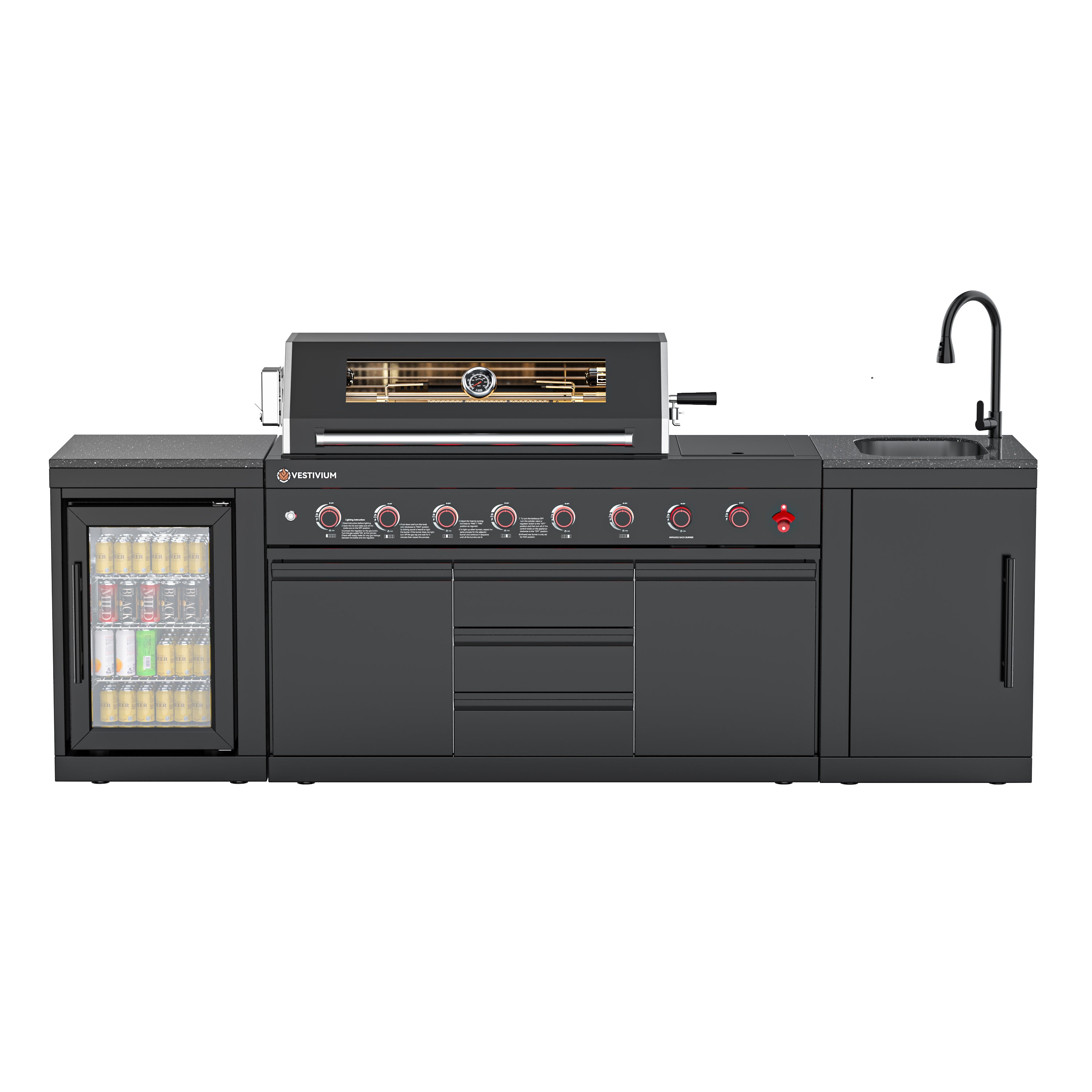 SERA-C Series Outdoor Modular Kitchen – All-in-One Backyard Cooking System
