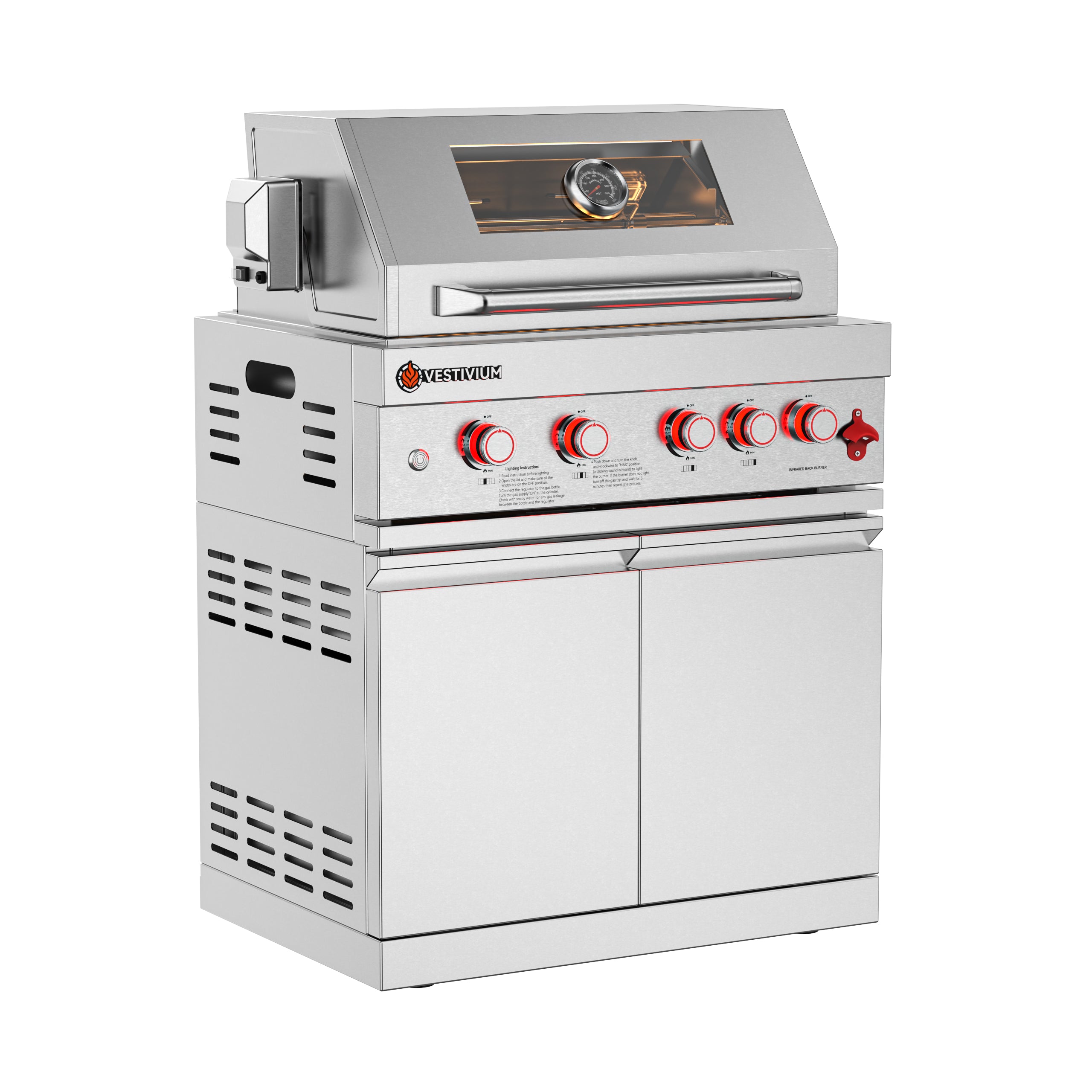 GW前セール　イタリア製 BBQコンロ Tornado Rosso 63700 BTU Outdoor Kitchen Grill Island – Vestivium