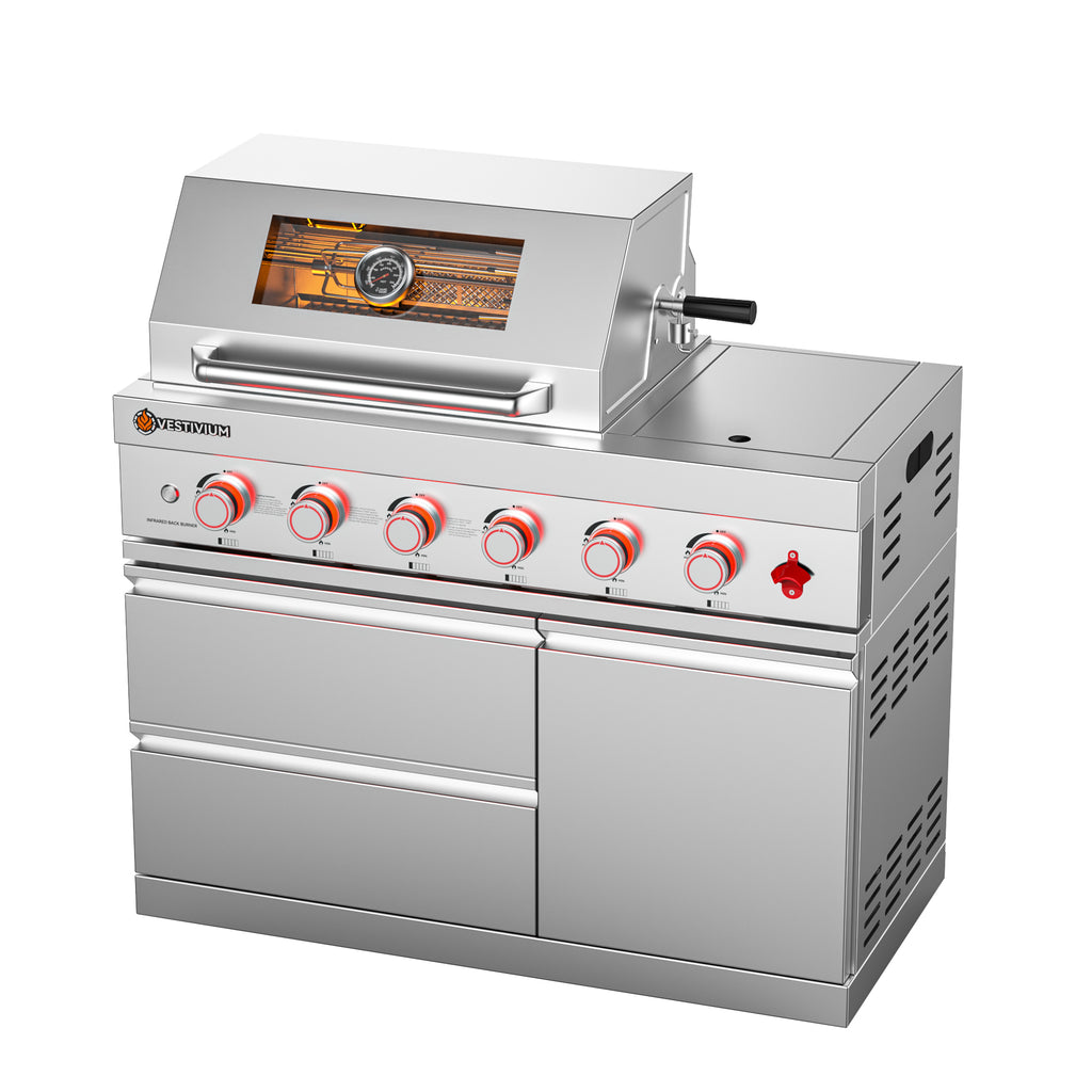 75300 BTU Outdoor Kitchen Grill Island