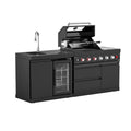 VESTIVIUM 2-Piece Modular Outdoor Kitchen Island Set | V411-SF