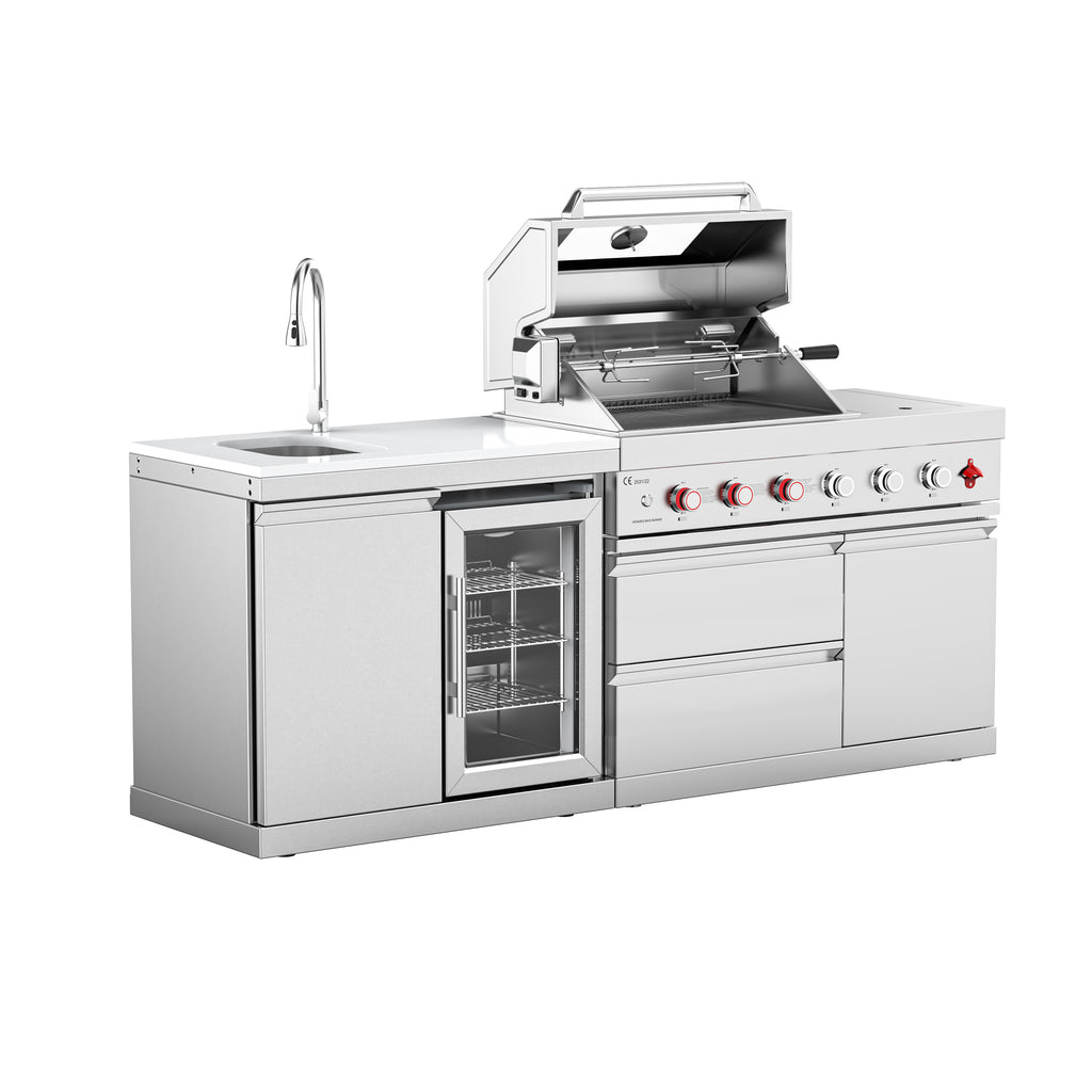 VESTIVIUM 2-Piece Modular Outdoor Kitchen Island Set | V411-SF