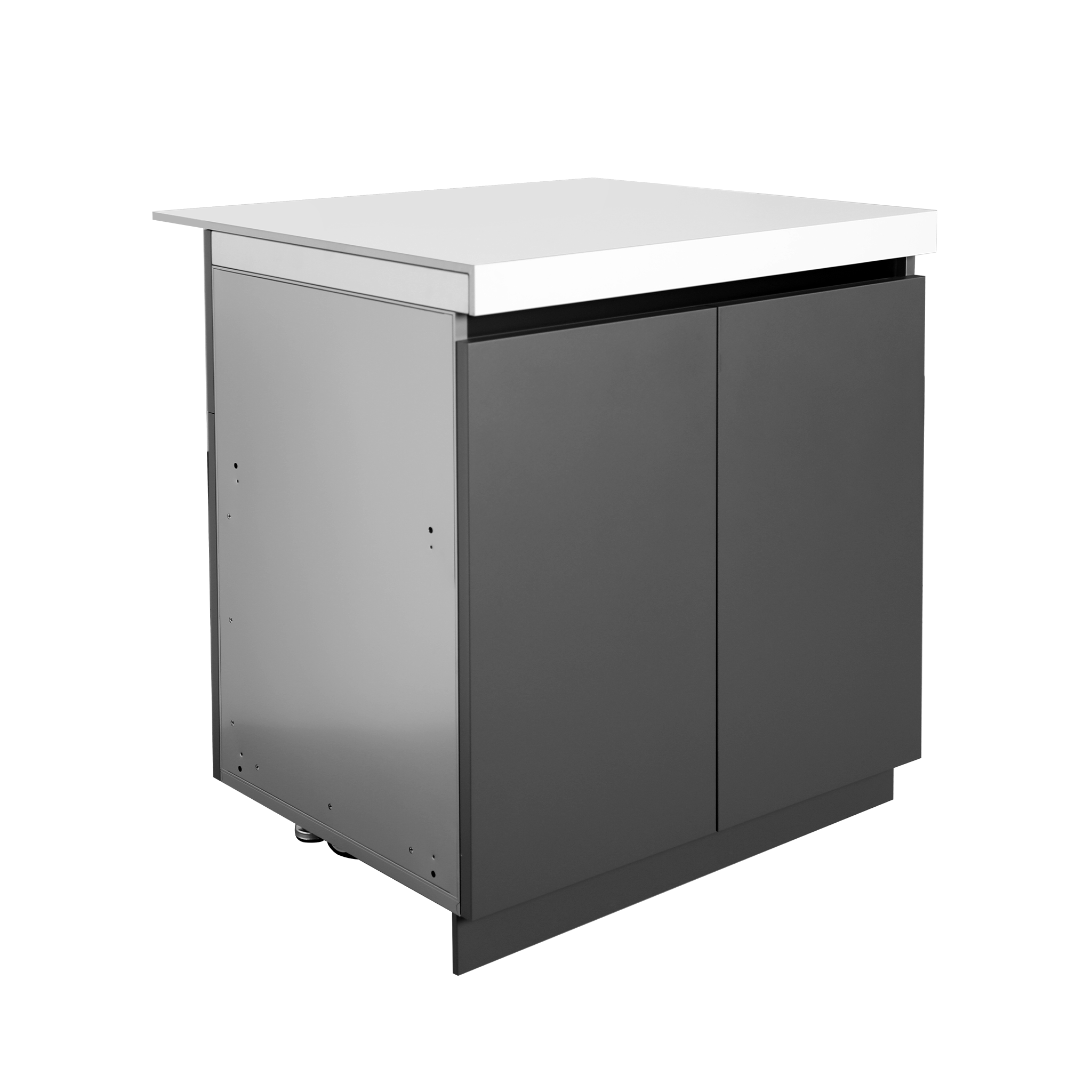 Whistler Double Door Cabinet - White & Grey