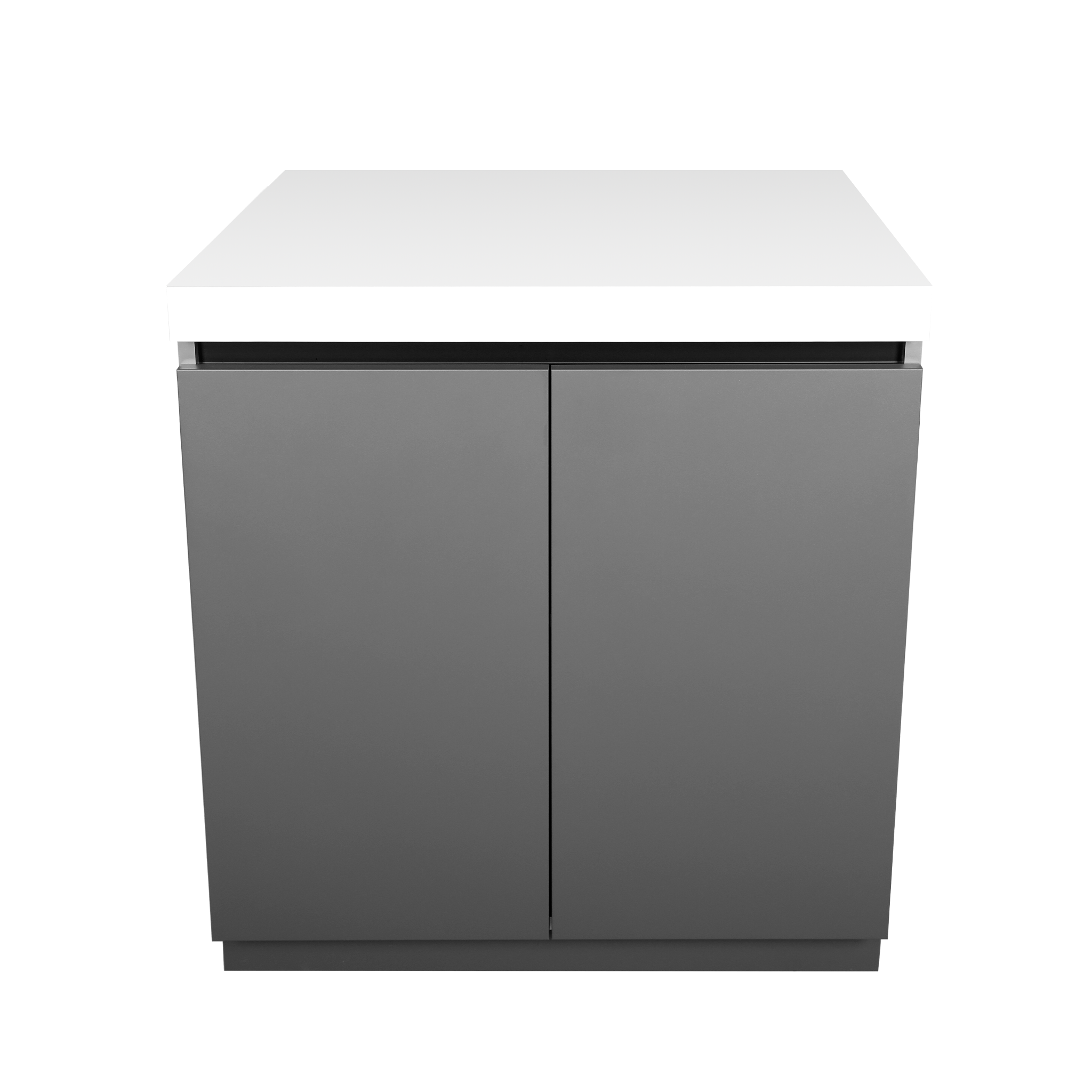Whistler Double Door Cabinet - White & Grey