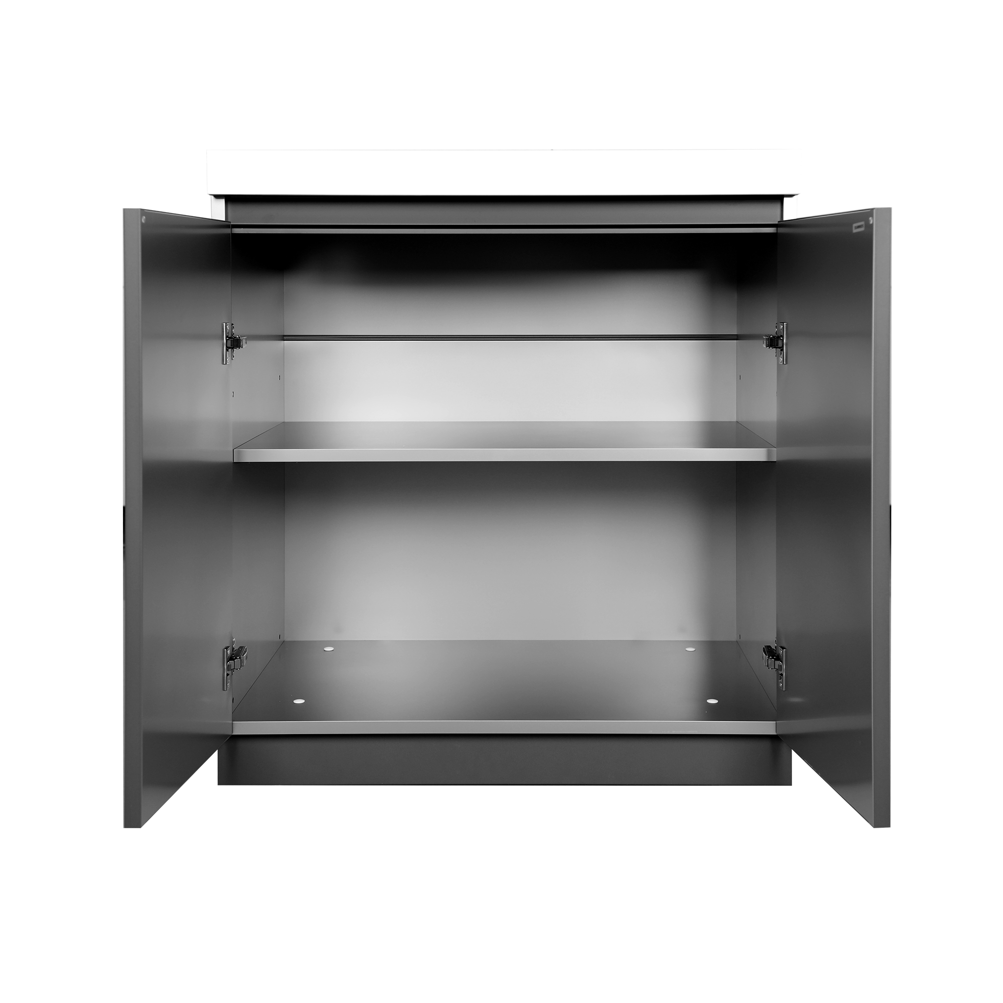 Whistler Double Door Cabinet - White & Grey