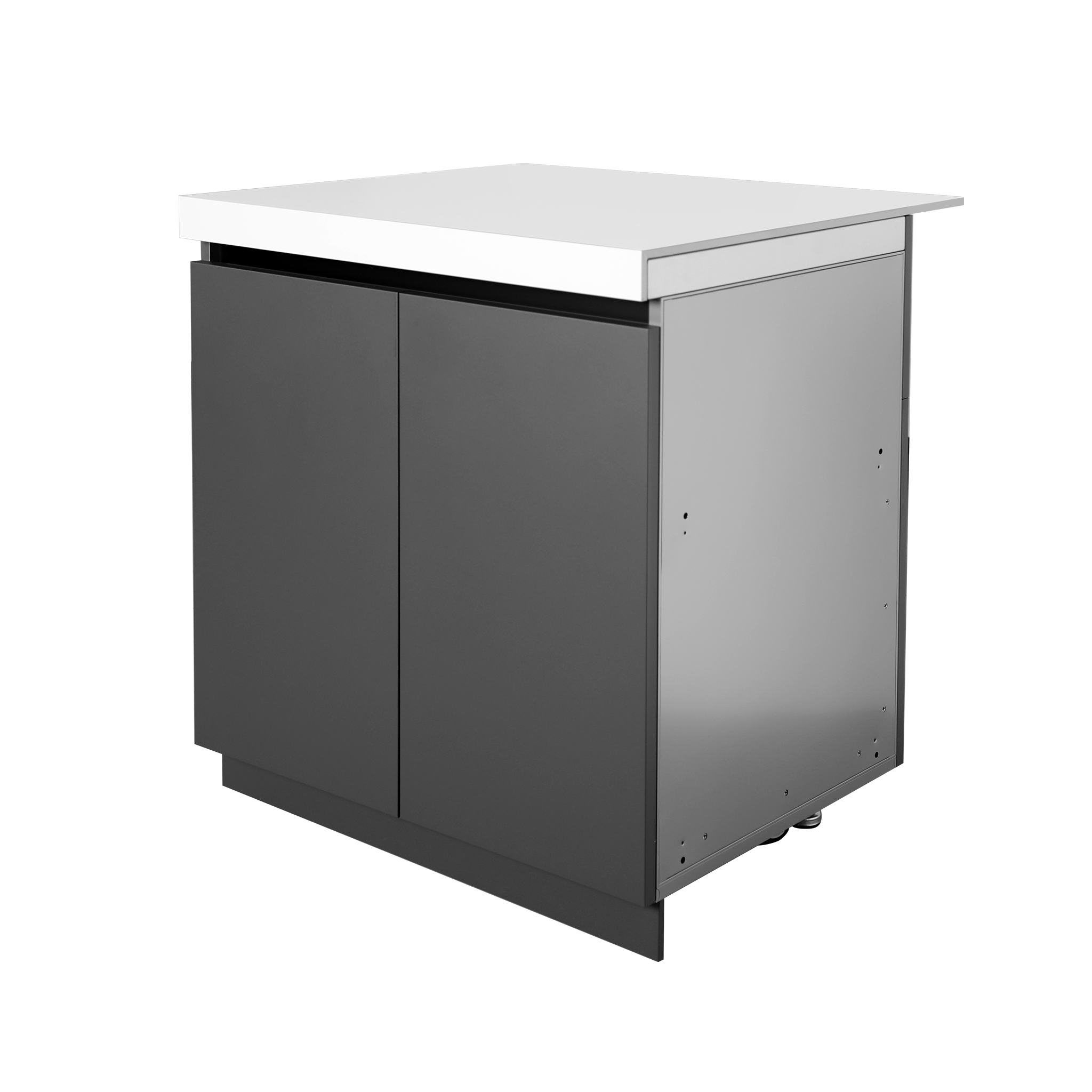 Whistler Double Door Cabinet - White & Grey