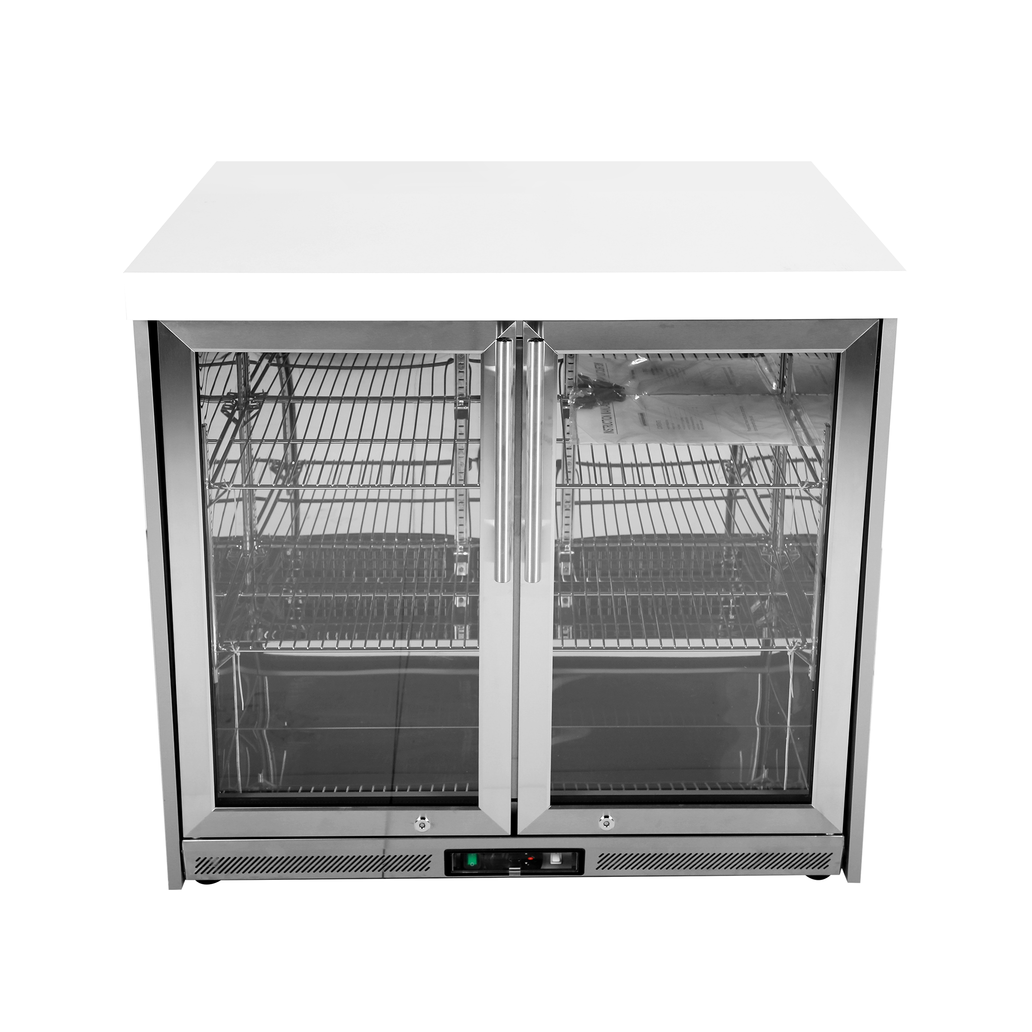 Whistler Double Door Fridge Cabinet - White & Grey