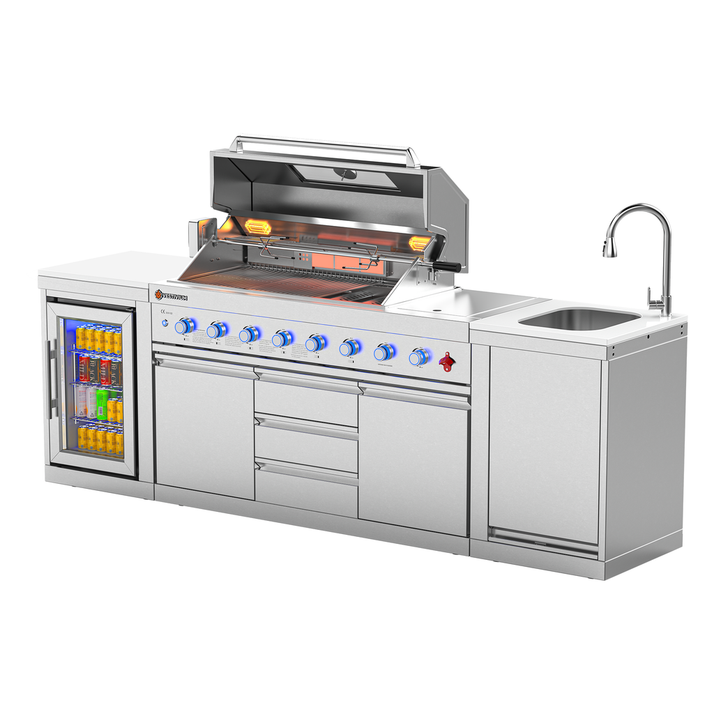 SERA series outdoor modular kitchen SC26-1 - Silver