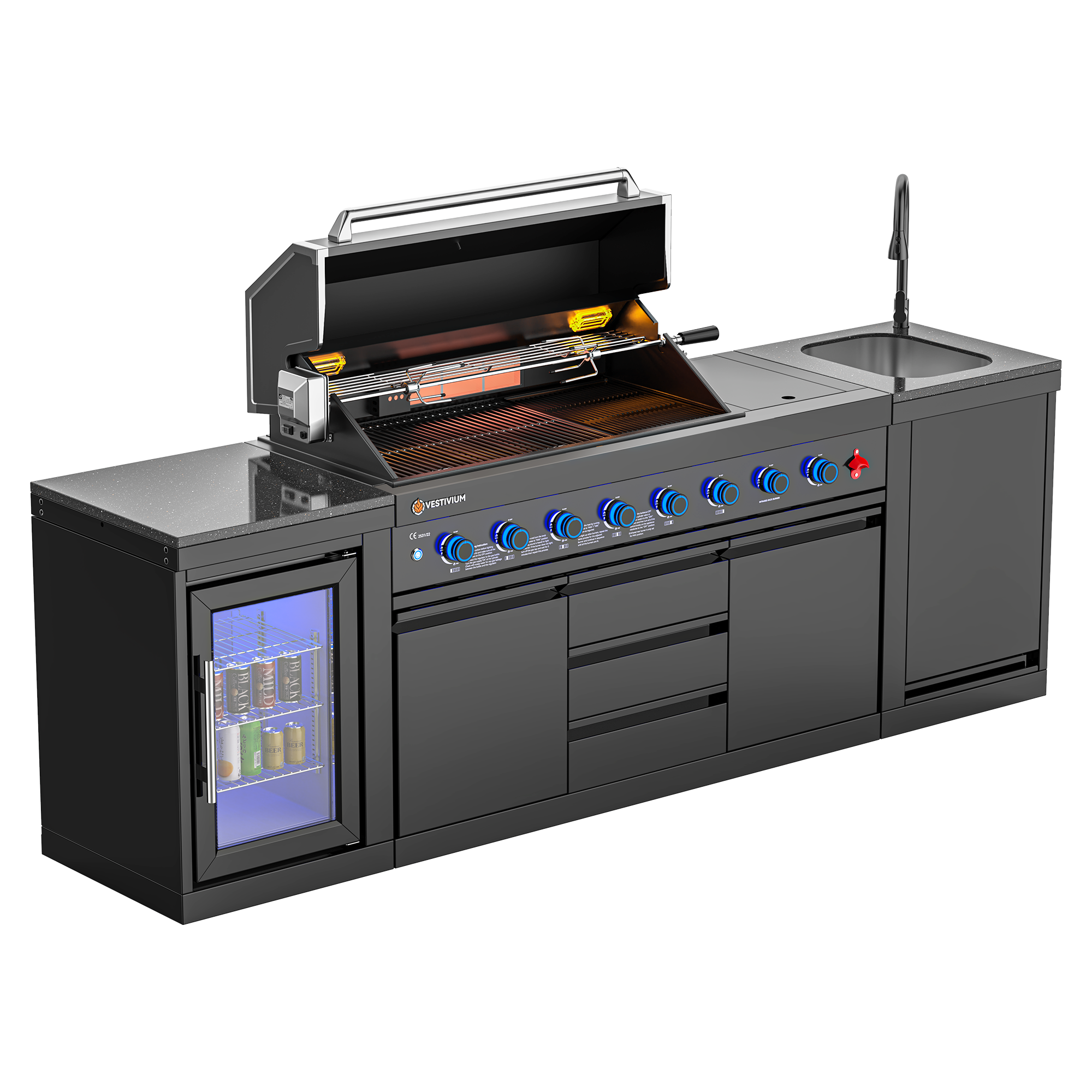 SERA Series Outdoor Modular Kitchen SC26-1 - Black