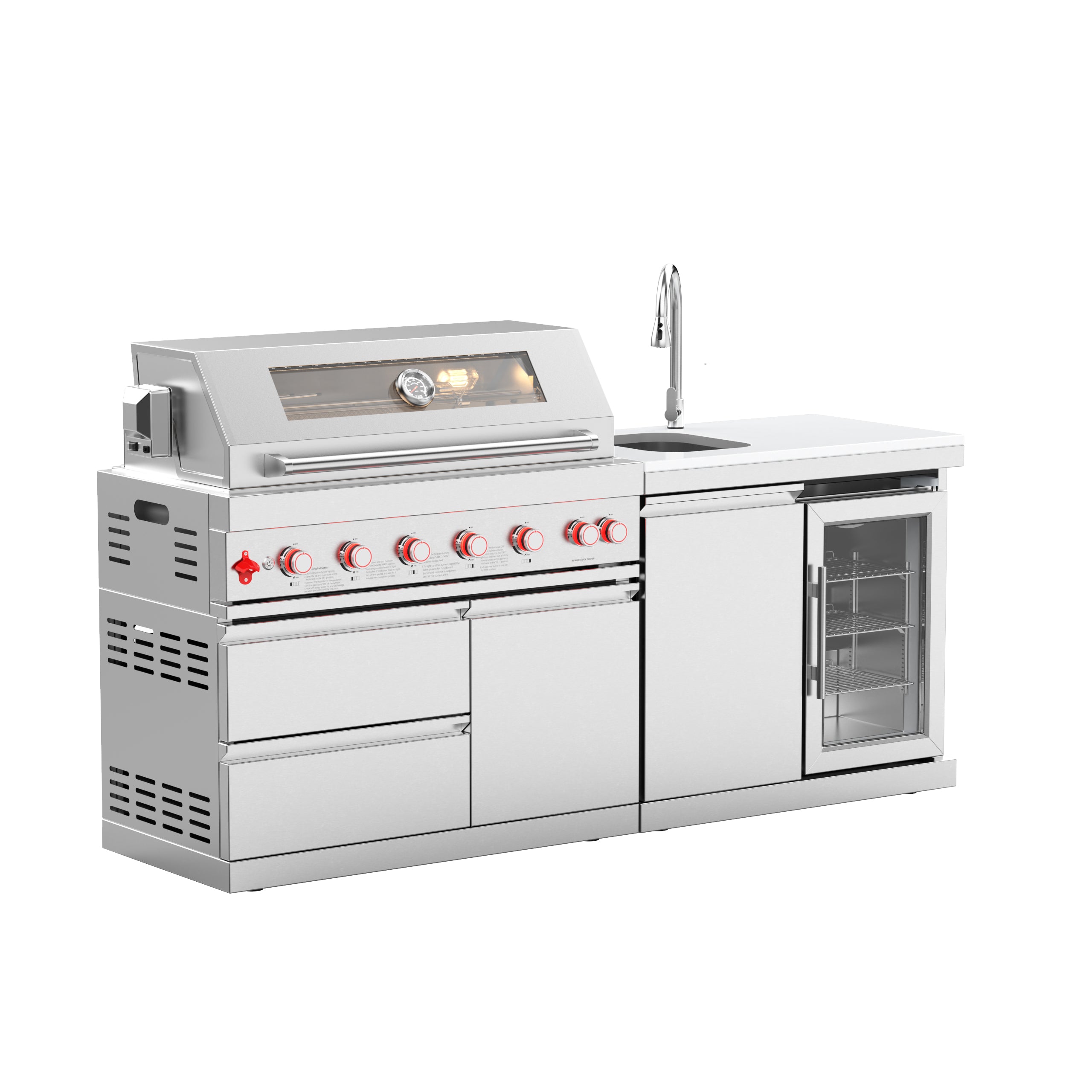 VESTIVIUM 2-Piece Modular Outdoor Kitchen Island Set | V601-SF