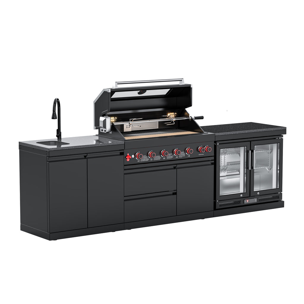 VESTIVIUM 3-Piece Modular Outdoor Kitchen Island Set | V601-SK2FR2