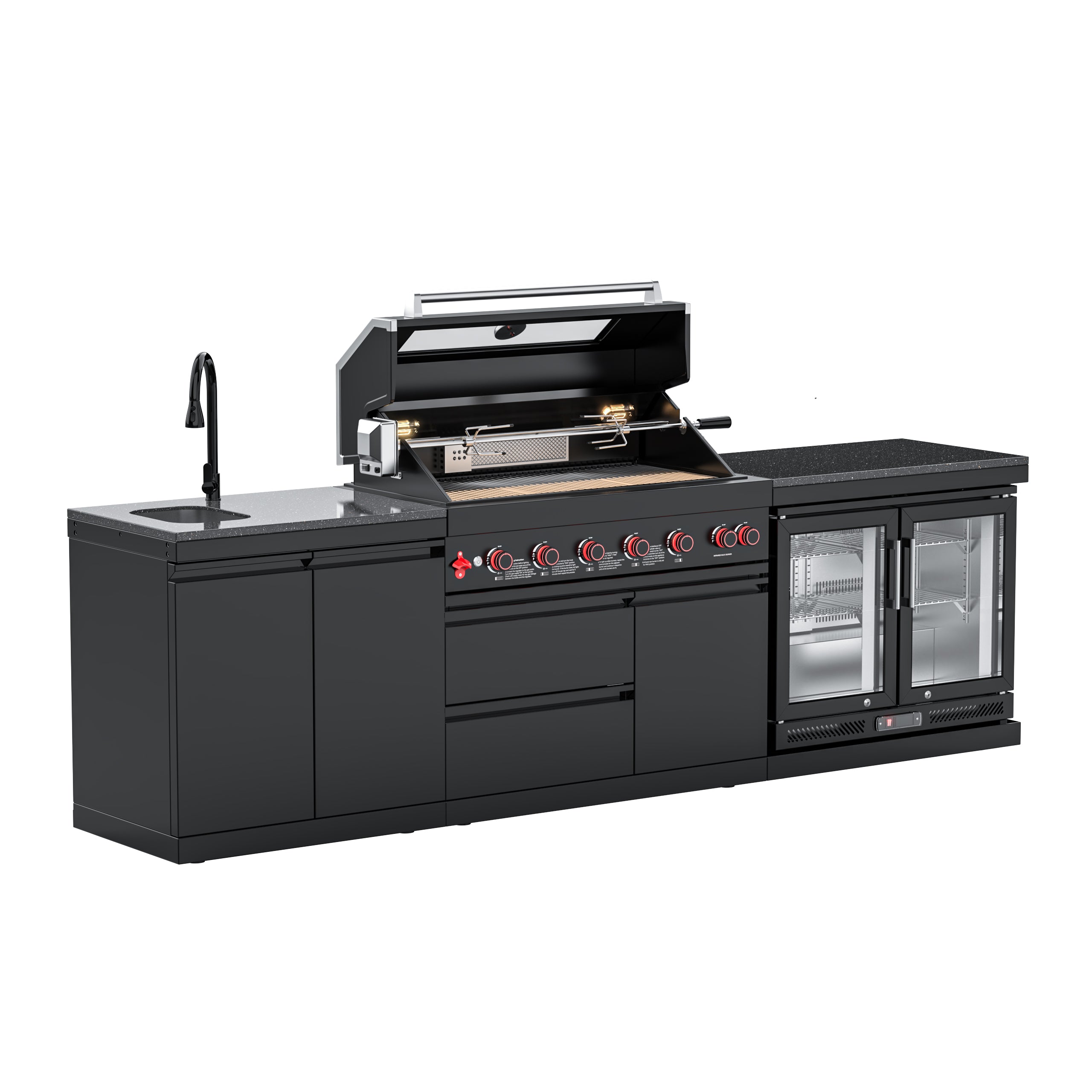VESTIVIUM 3-Piece Modular Outdoor Kitchen Island Set | V601-SK2FR2