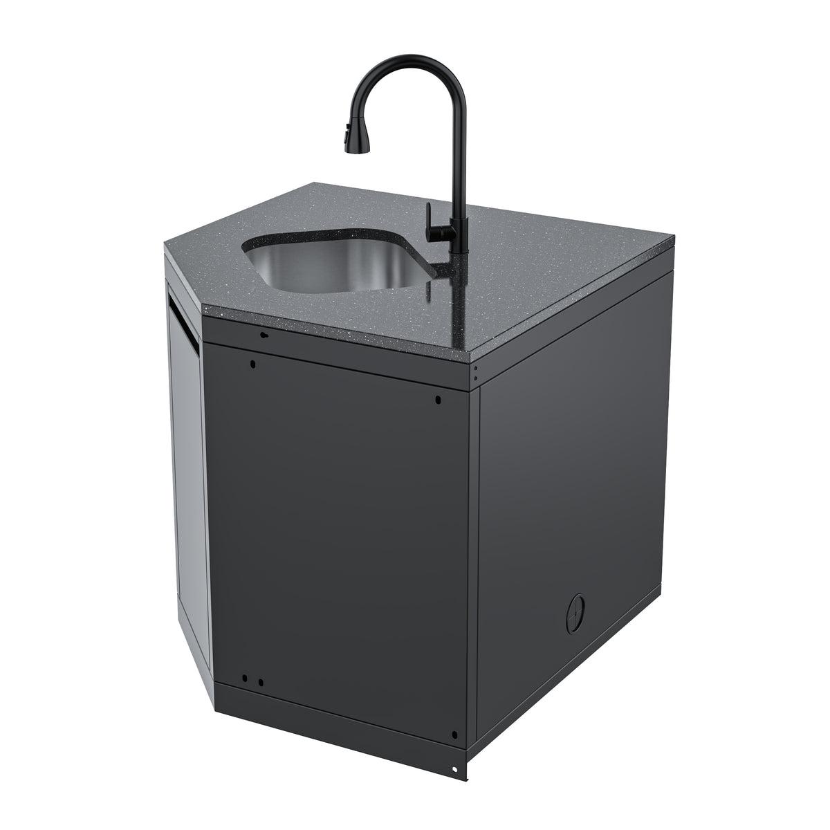Wide-Angle Corner Cabinet with Sink Module