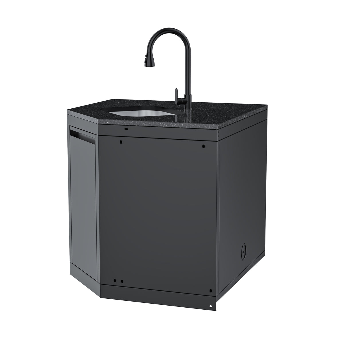 Wide-Angle Corner Cabinet with Sink Module
