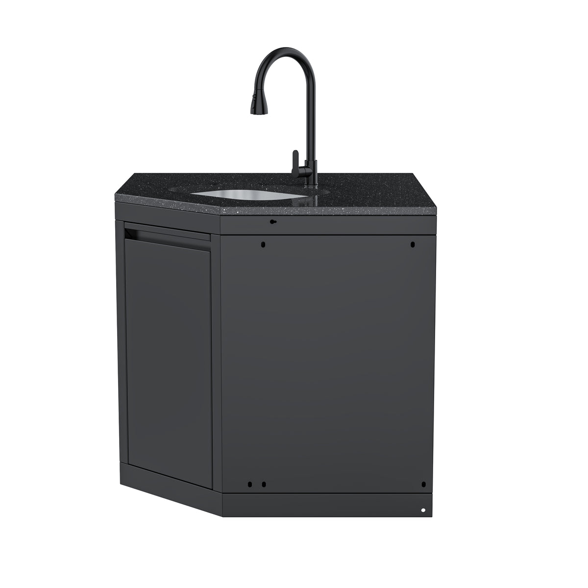 Wide-Angle Corner Cabinet with Sink Module
