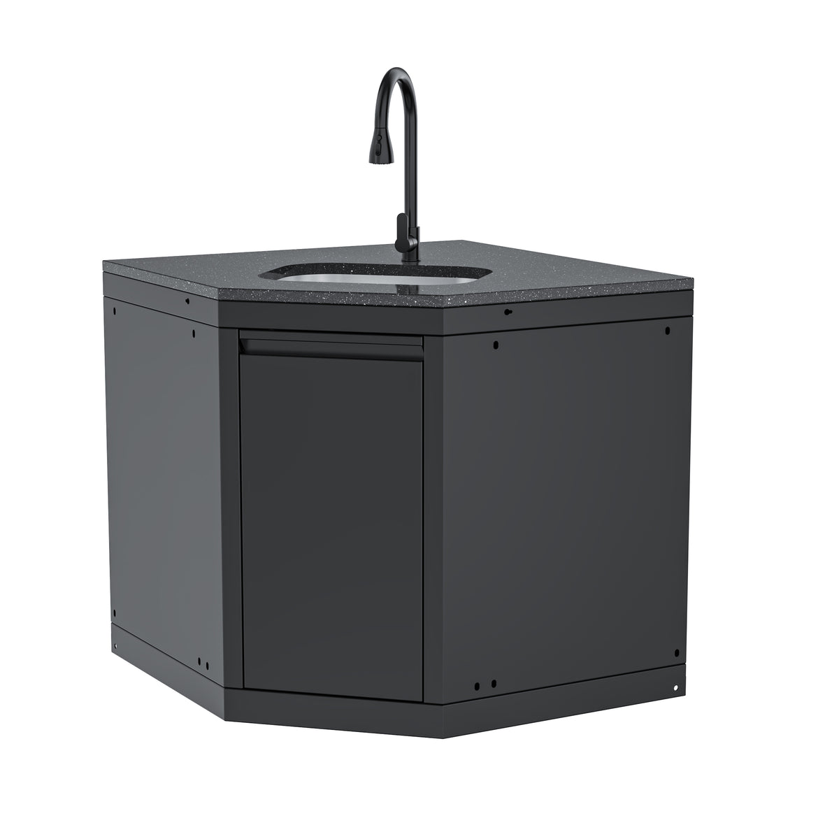 Wide-Angle Corner Cabinet with Sink Module