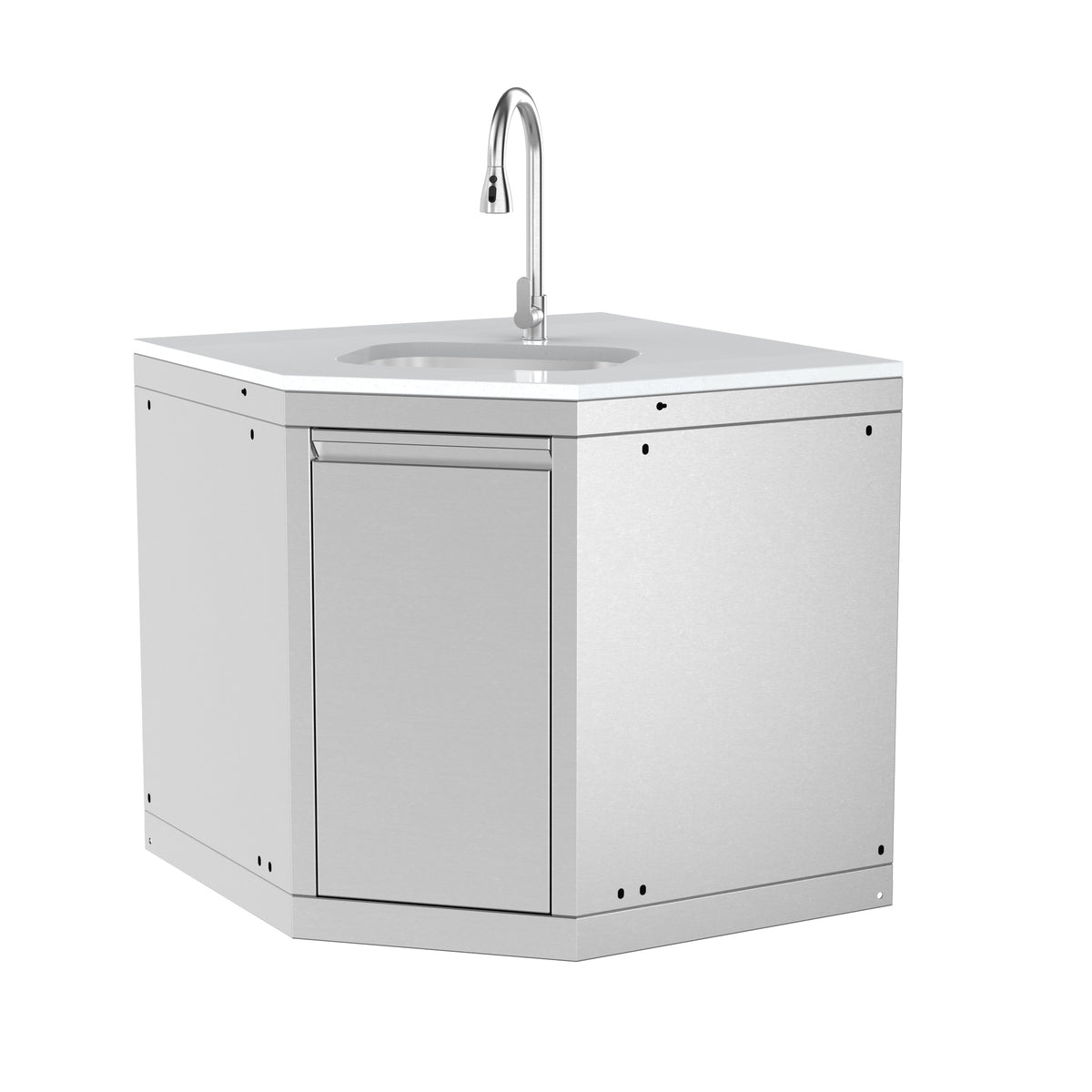 Wide-Angle Corner Cabinet with Sink Module