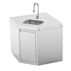 VESTIVIUM Wide-Angle Corner Cabinet with Sink for Modern Outdoor Kitchen Island