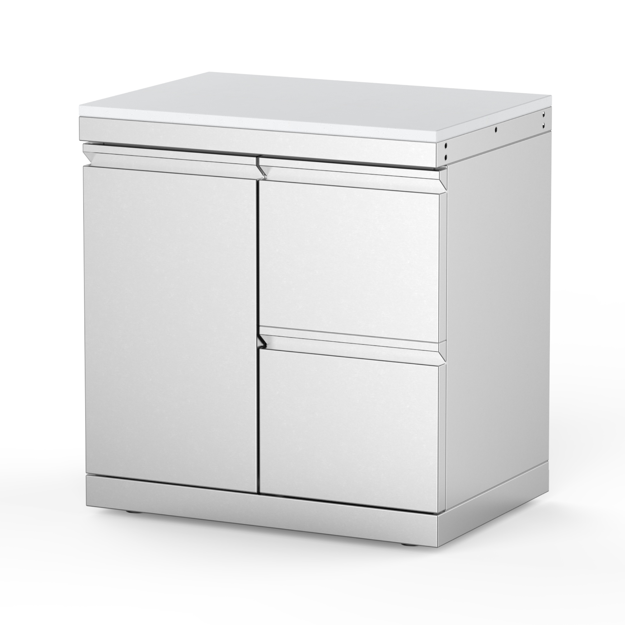 VESTIVIUM Stainless Steel Hybrid Cabinet, Single Door and 2-Drawer Combo for Outdoor Kitchen