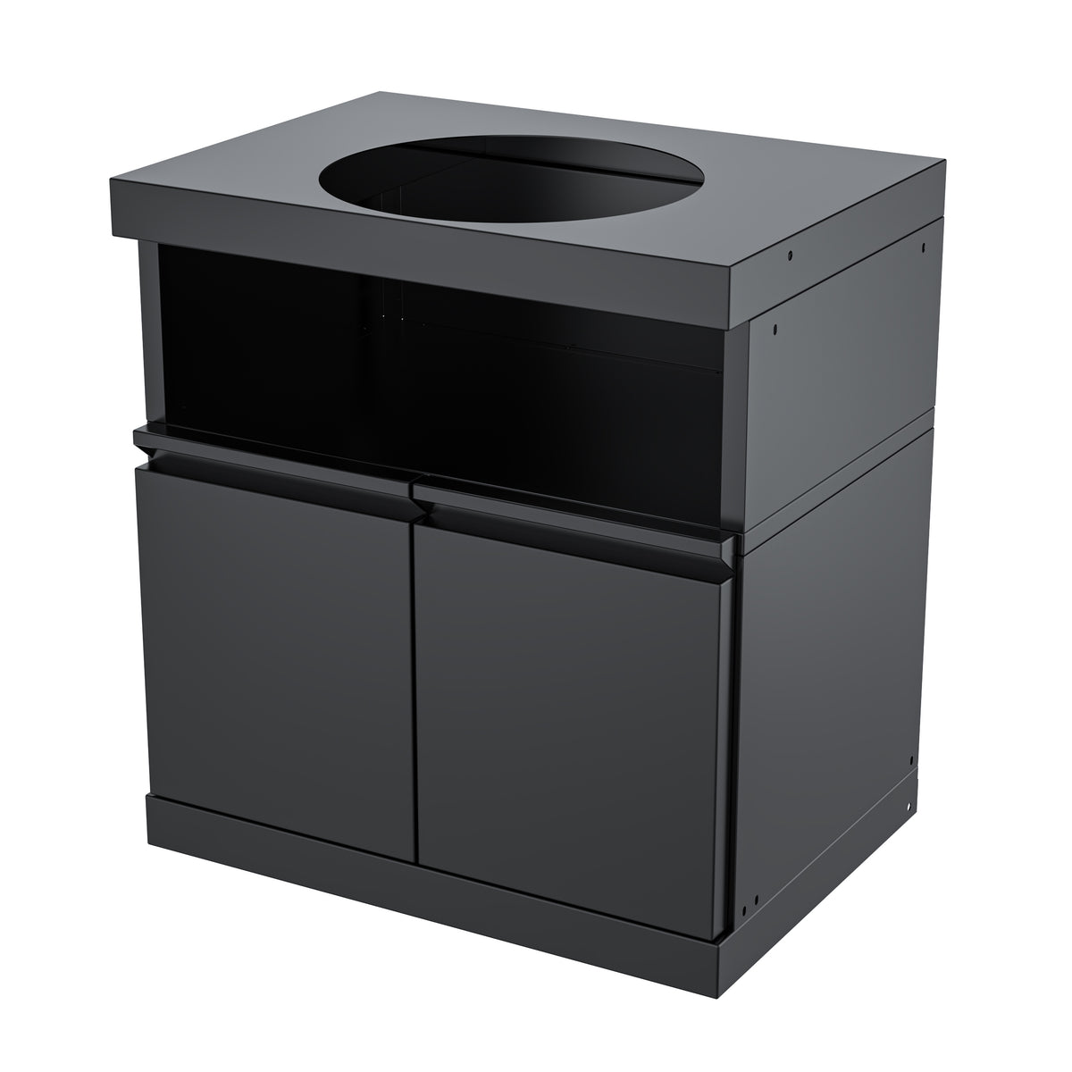 Double-Door Storage Cabinet with Kamado Grill Station Module