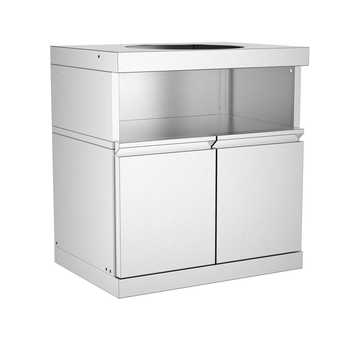 Double-Door Storage Cabinet with Kamado Grill Station Module