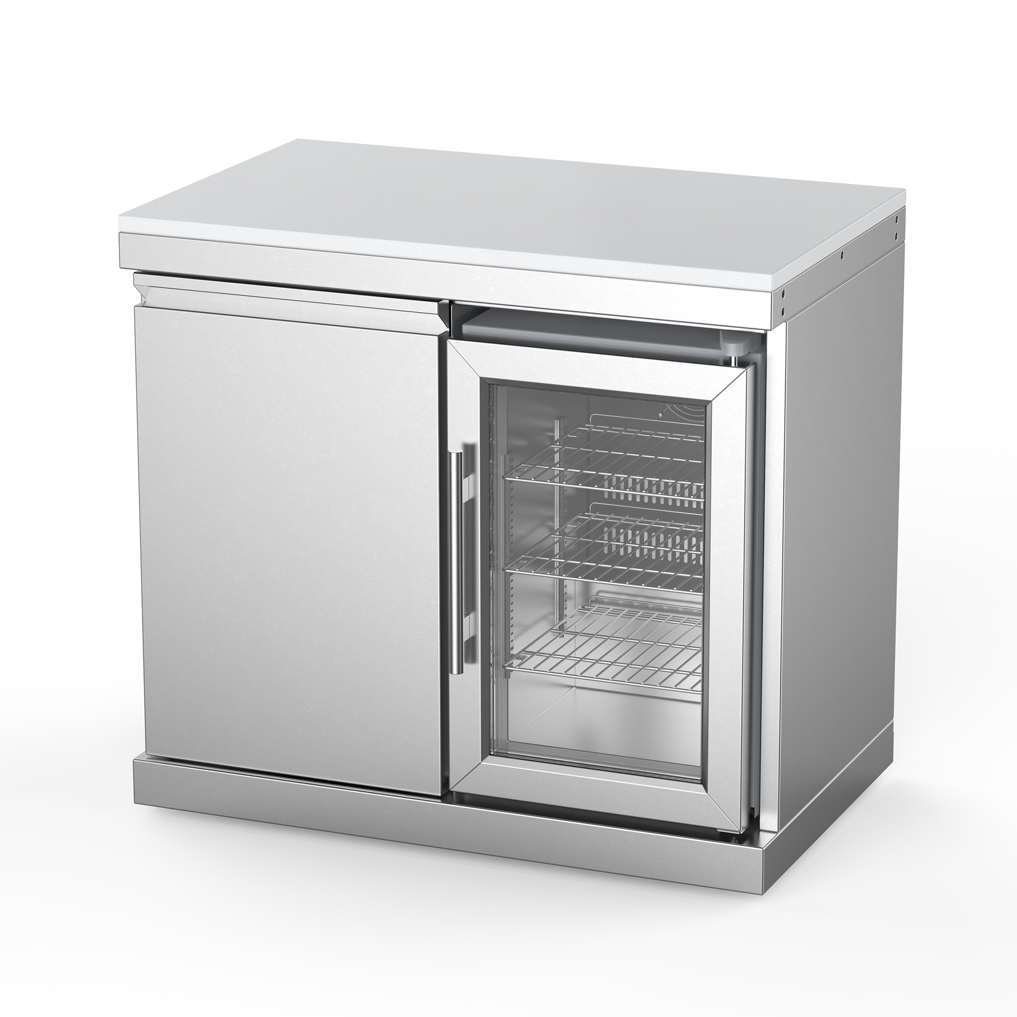 VESTIVIUM Combo Storage and Refrigerator Cabinet for Outdoor Kitchen