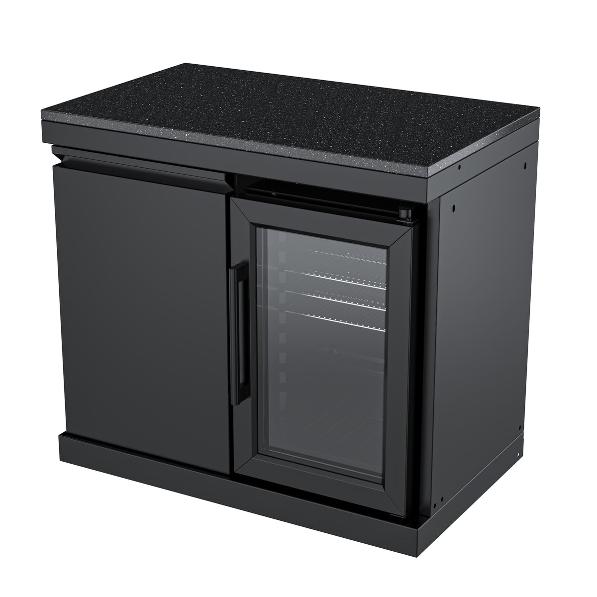 Single-Door Cabinet with Refrigerator Module