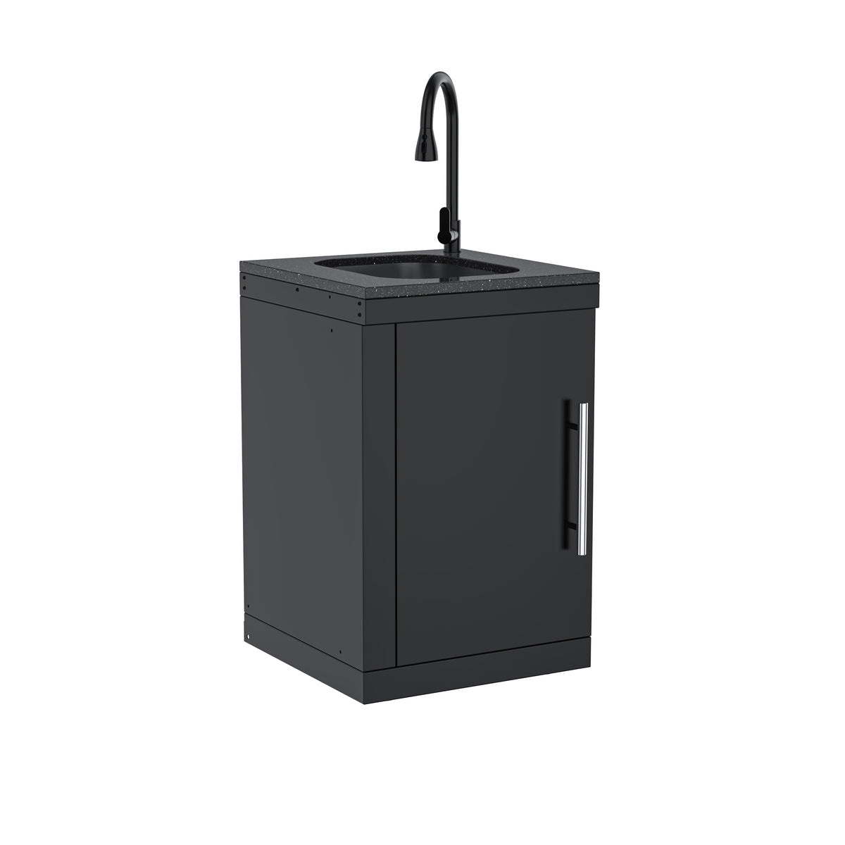 Single-Door Storage Cabinet with Sink Module