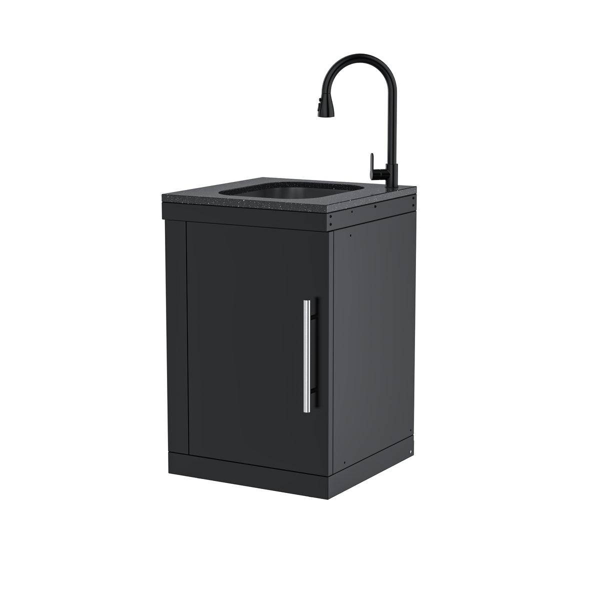 Single-Door Storage Cabinet with Sink Module