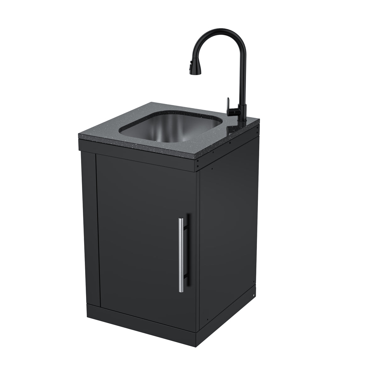Single-Door Storage Cabinet with Sink Module