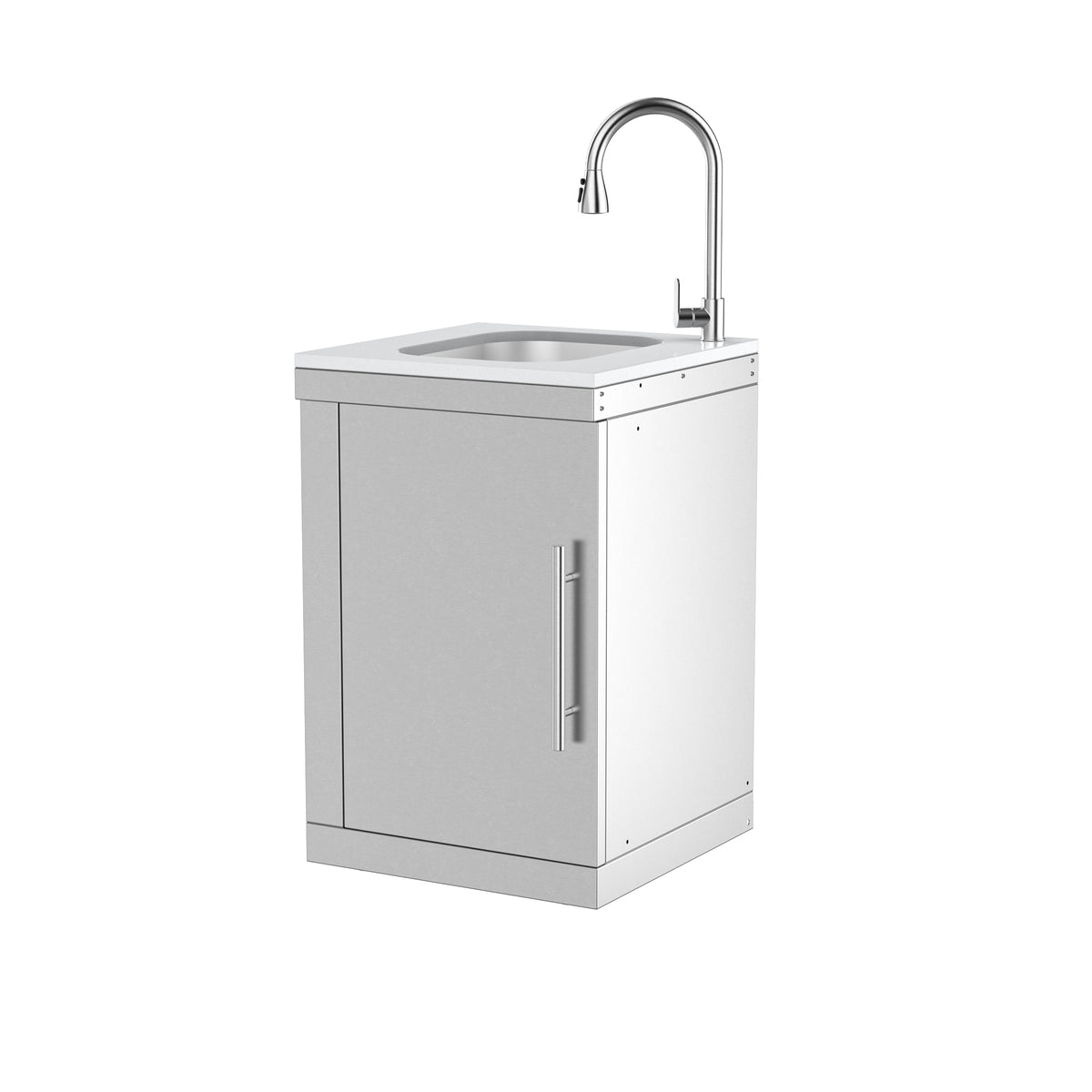 Single-Door Storage Cabinet with Sink Module